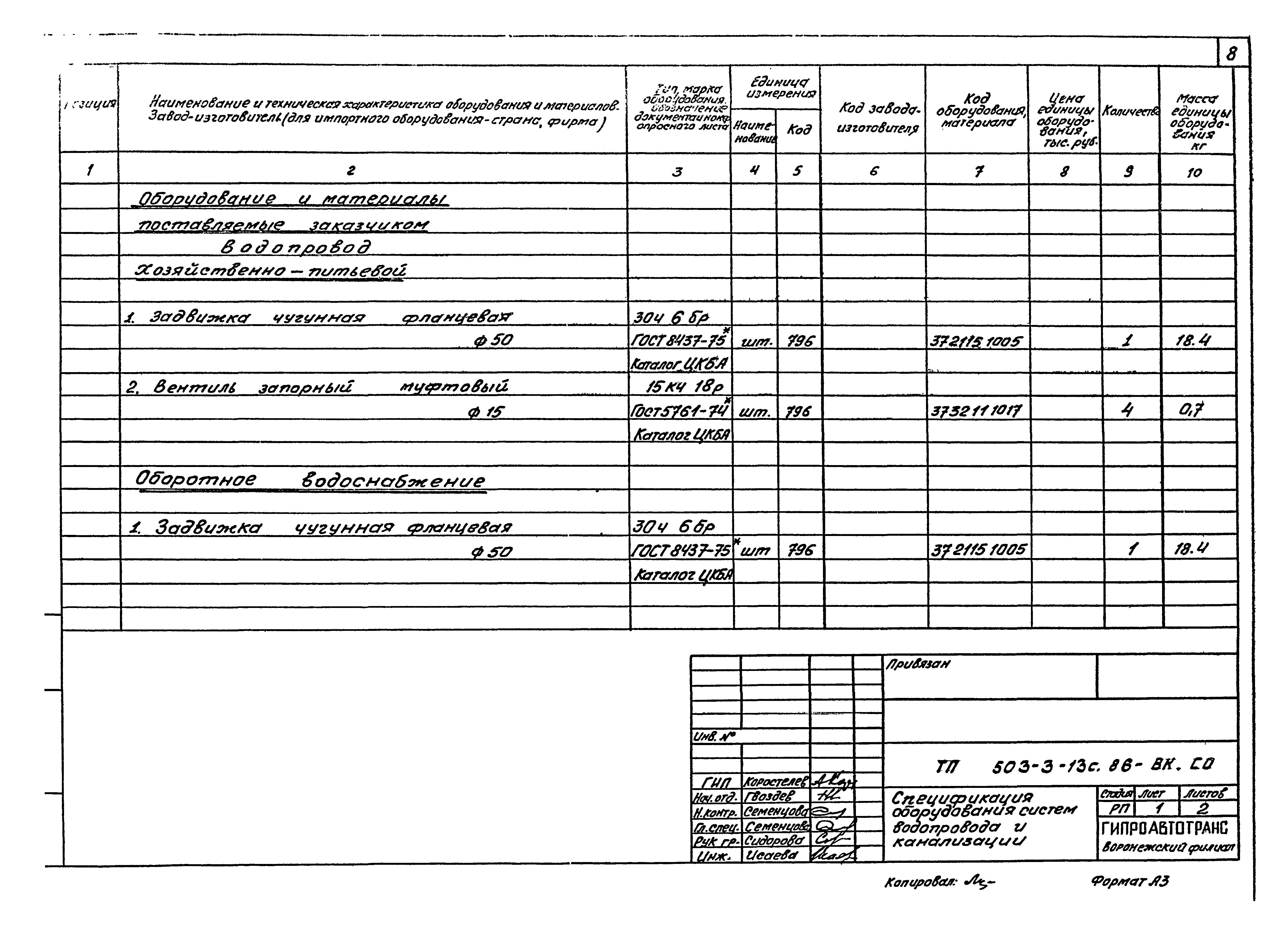 Типовой проект 503-3-13с.86