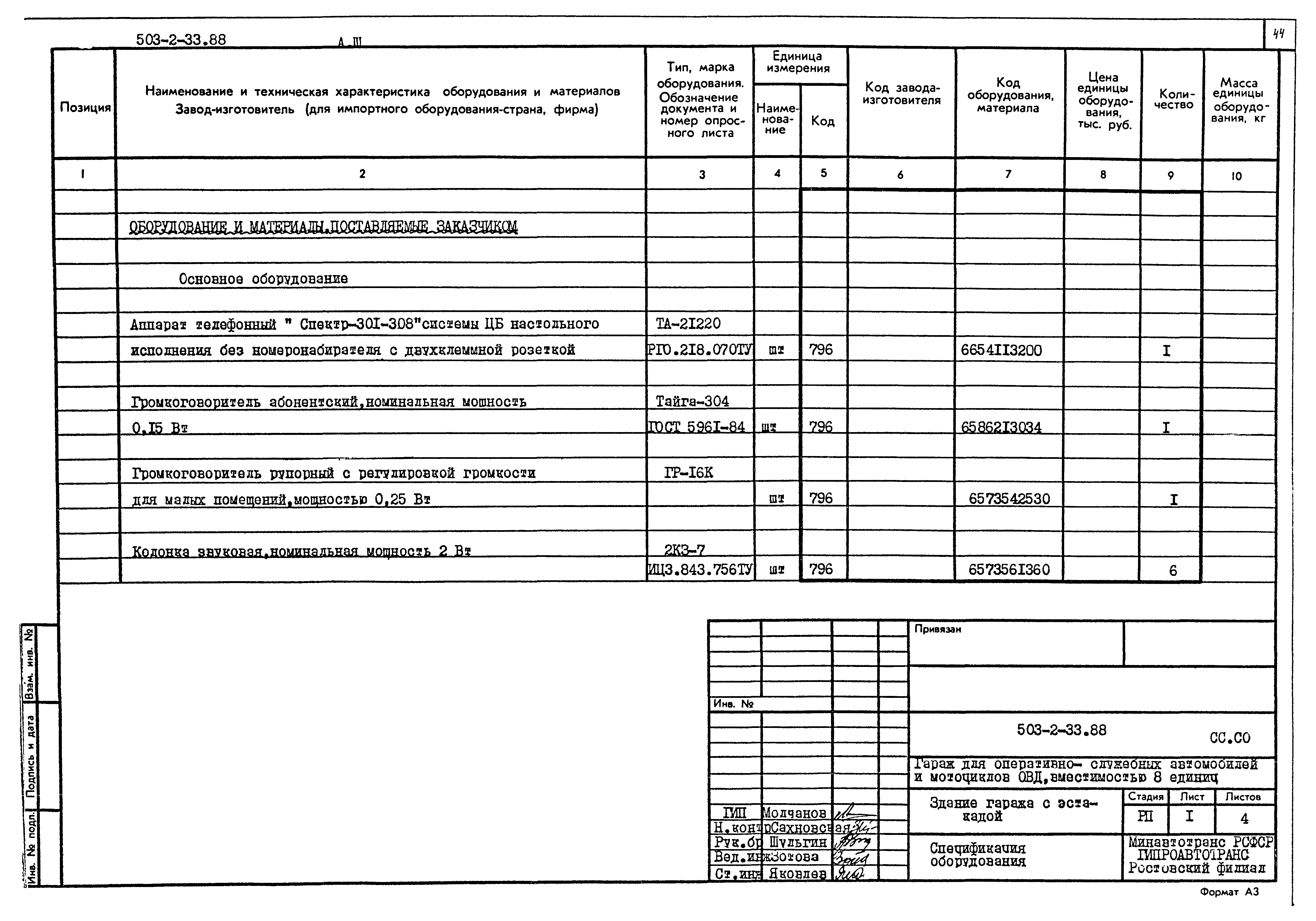 Типовой проект 503-2-33.88
