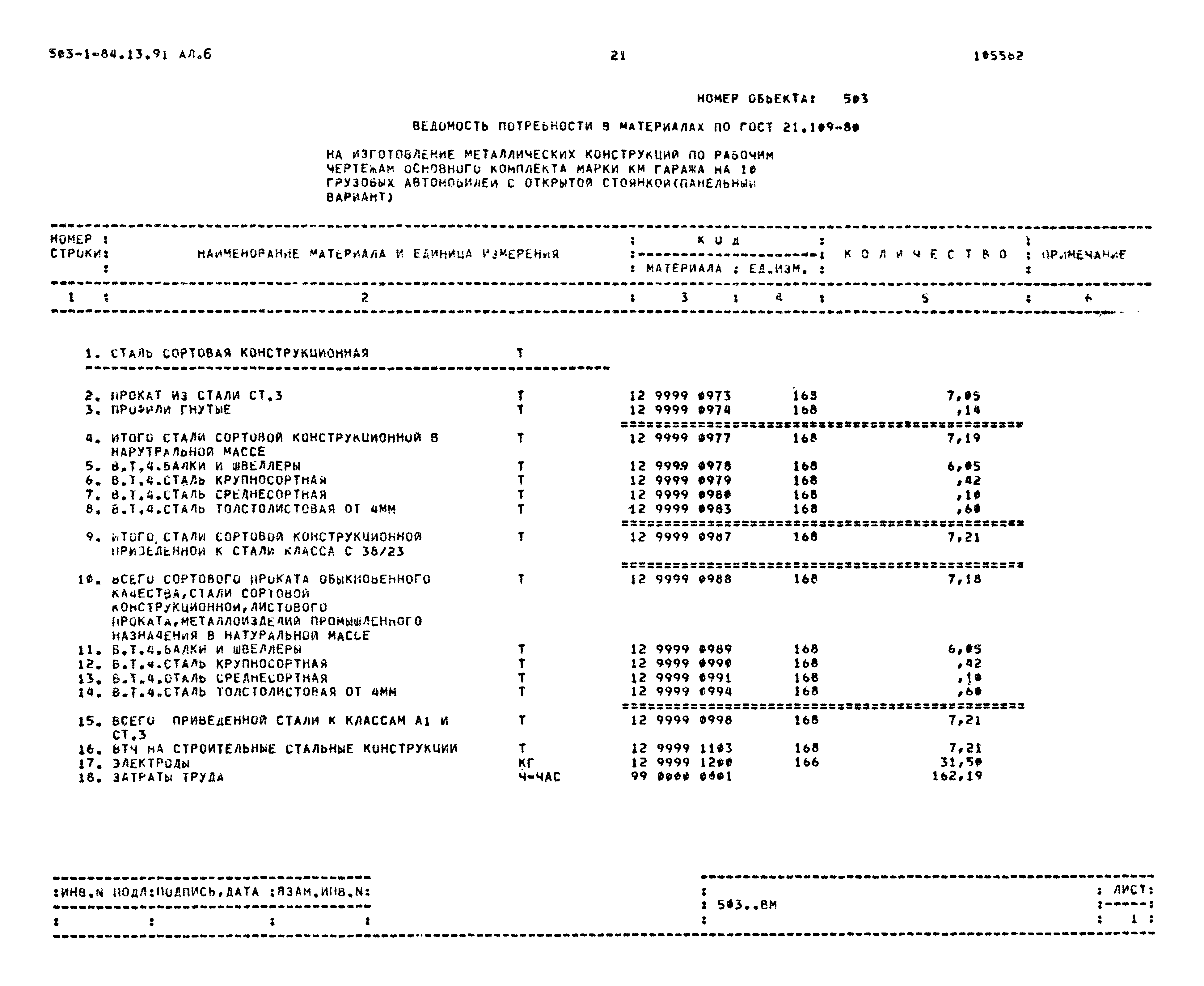 Типовой проект 503-1-84.13.91
