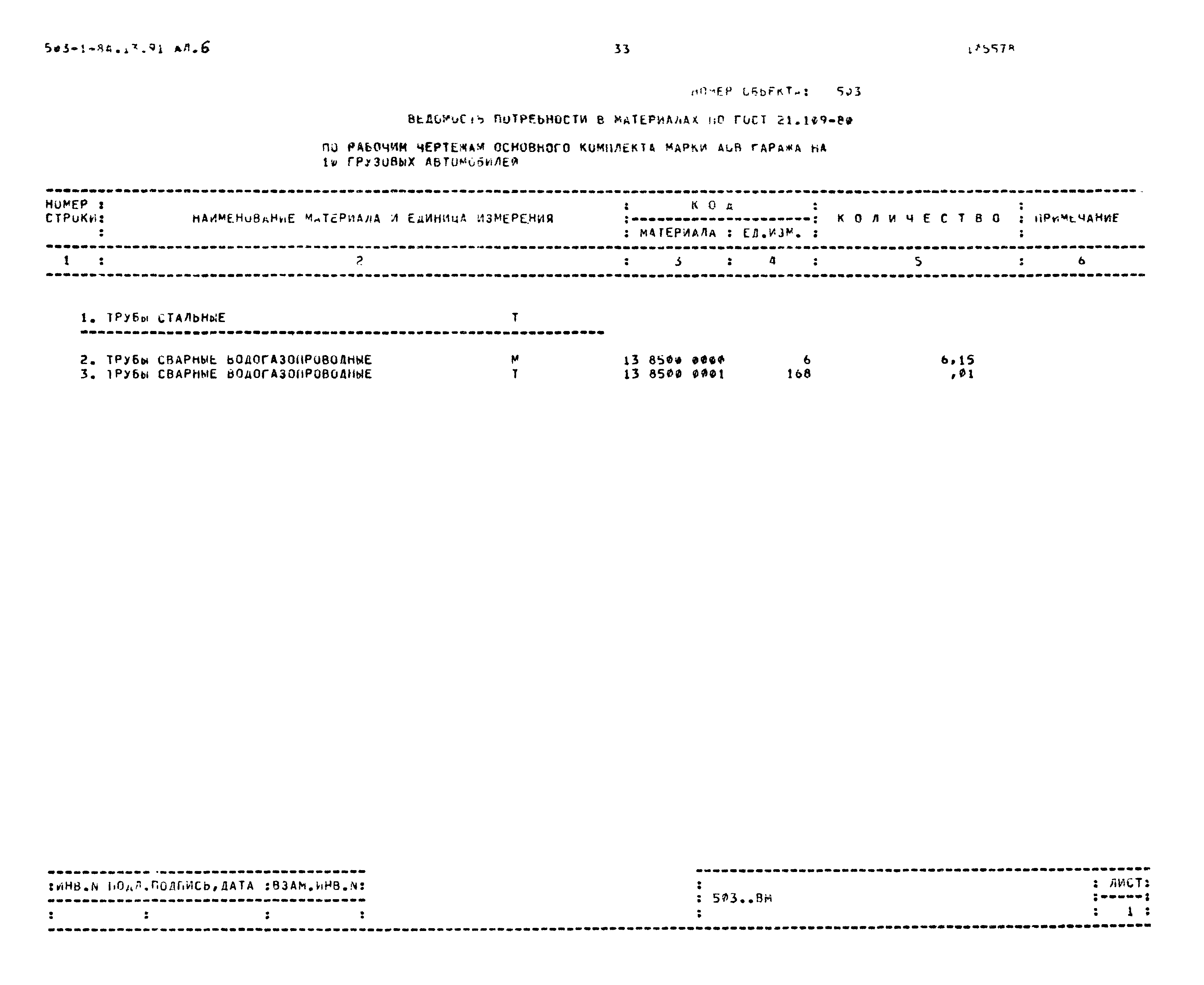 Типовой проект 503-1-84.13.91