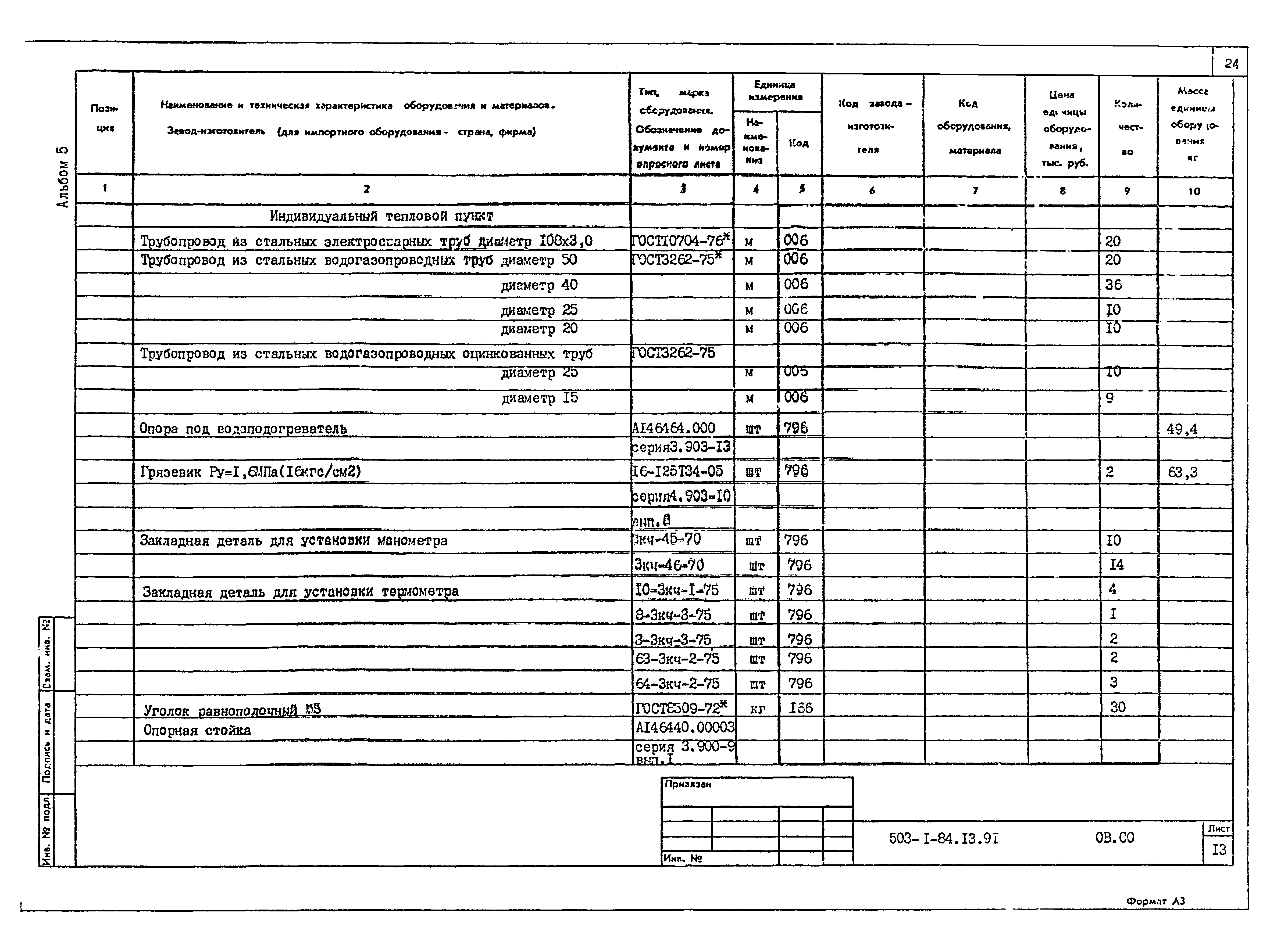 Типовой проект 503-1-84.13.91