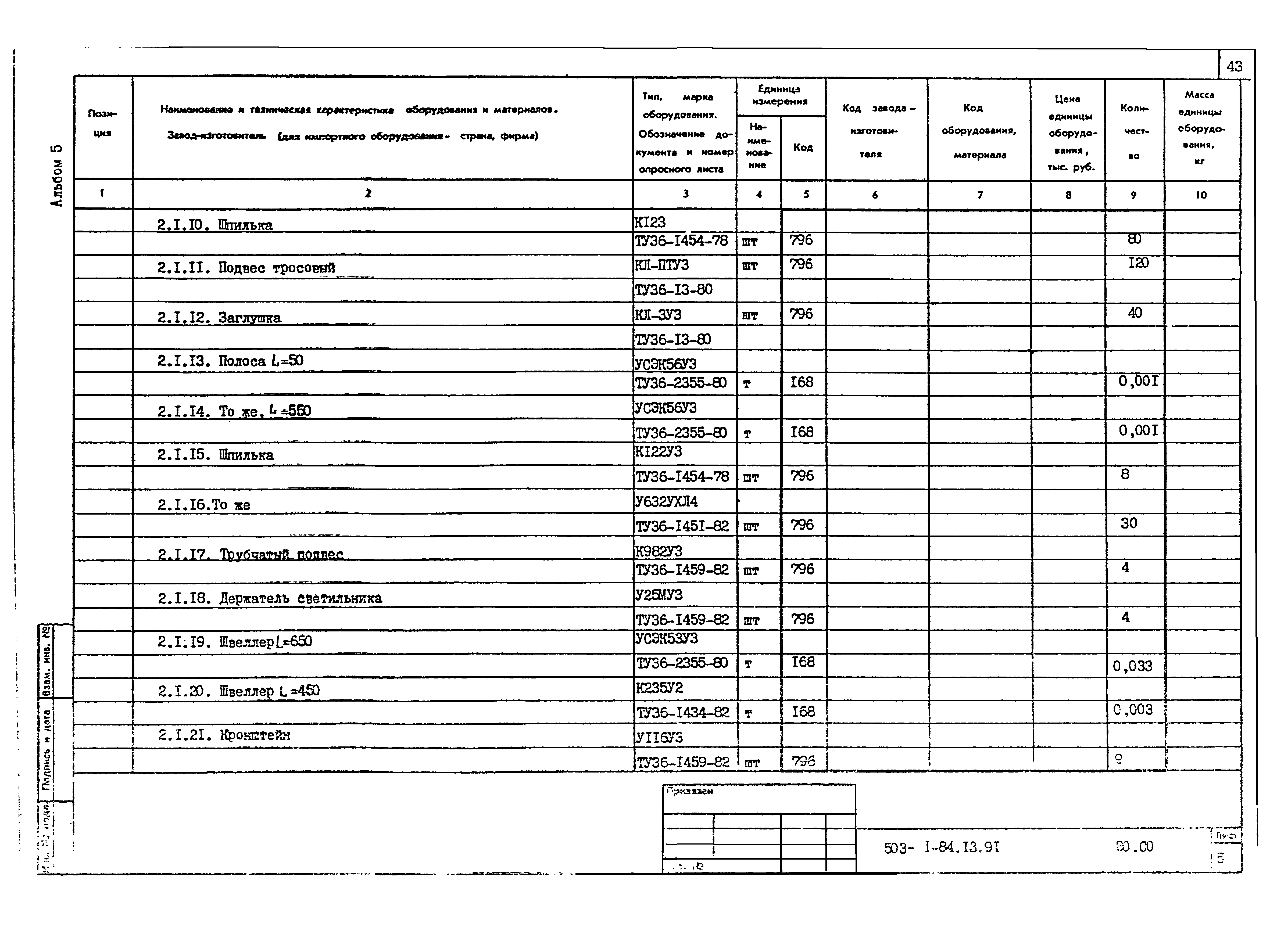 Типовой проект 503-1-84.13.91