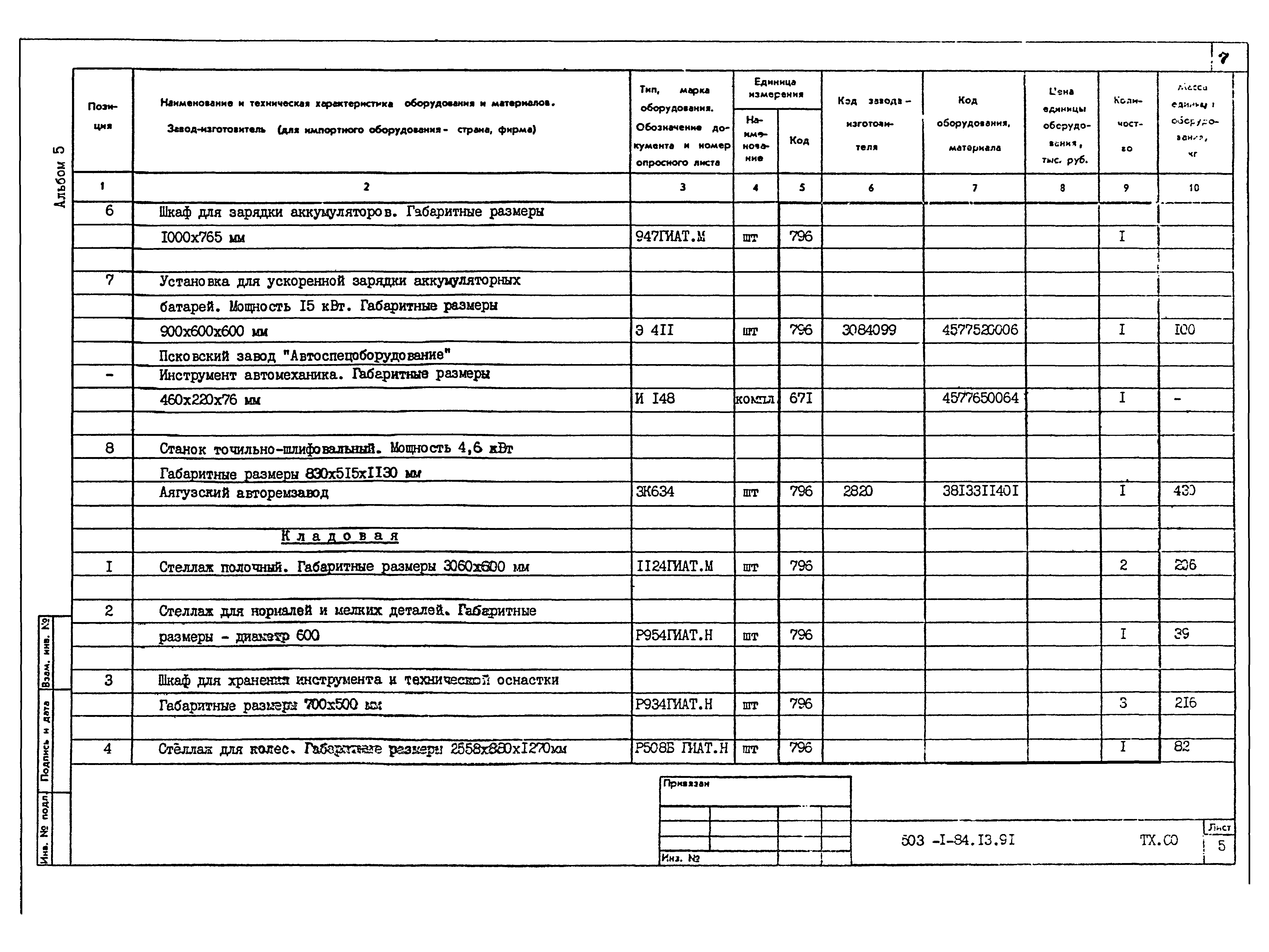 Типовой проект 503-1-84.13.91