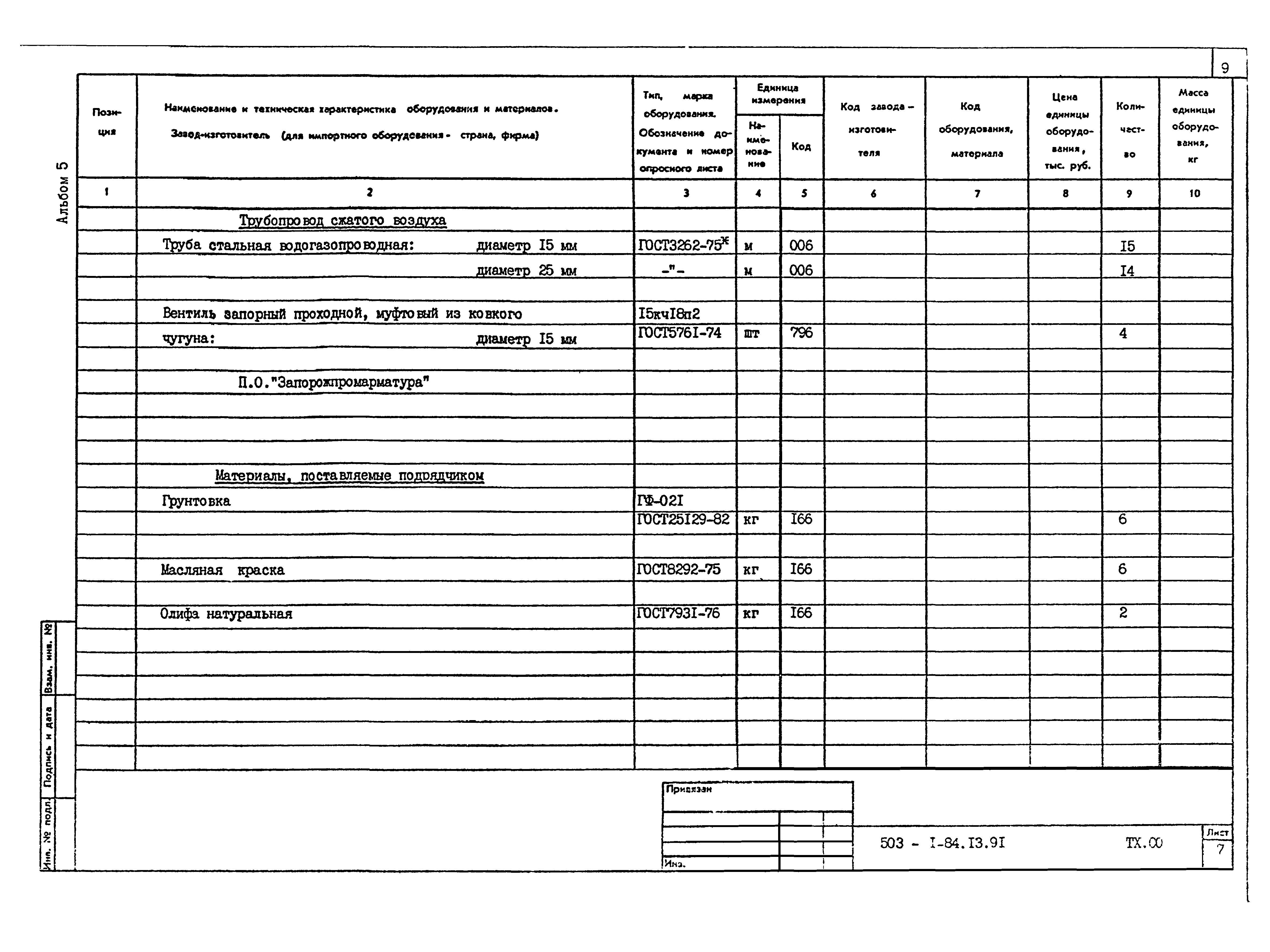 Типовой проект 503-1-84.13.91