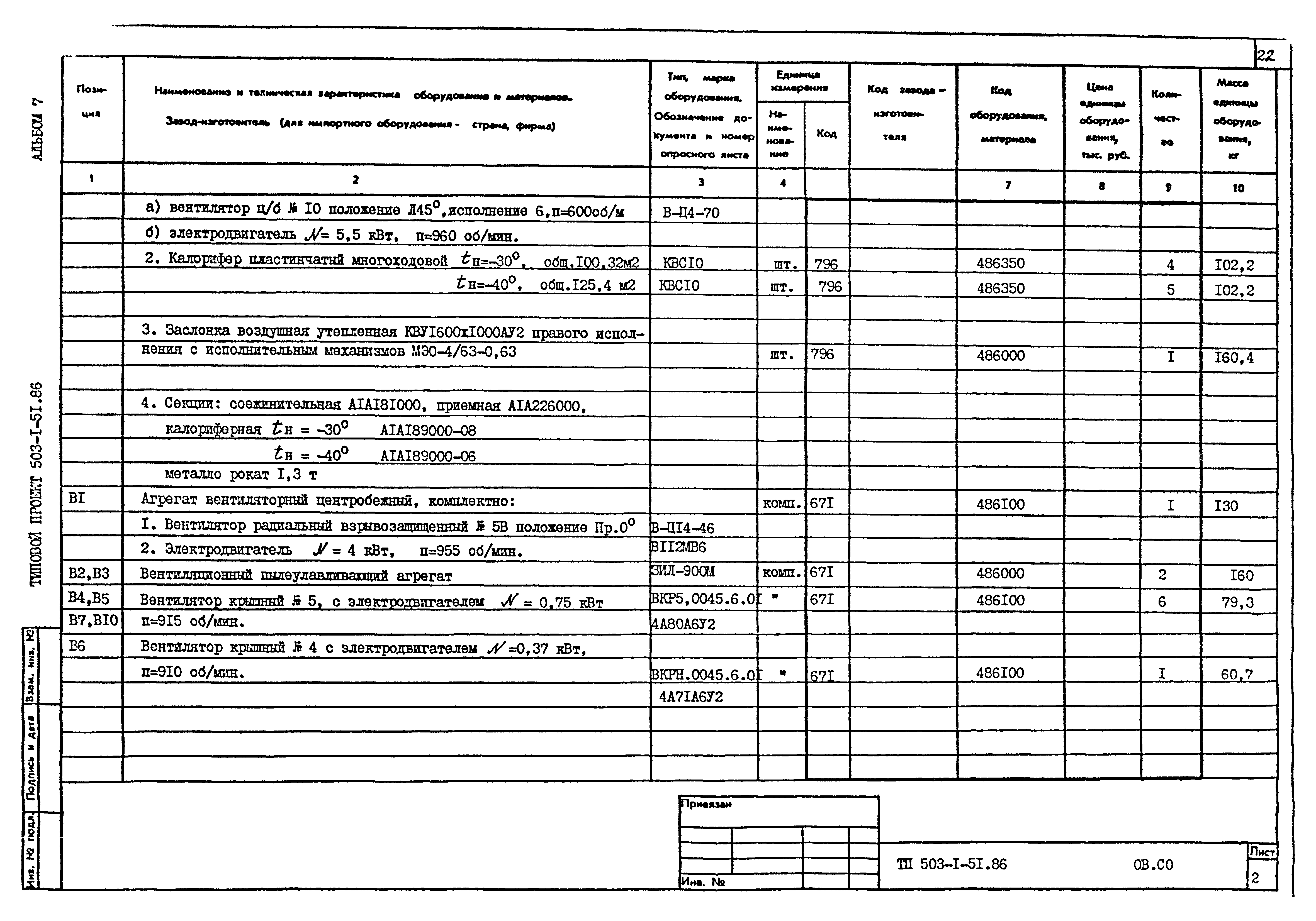 Типовой проект 503-1-51.86