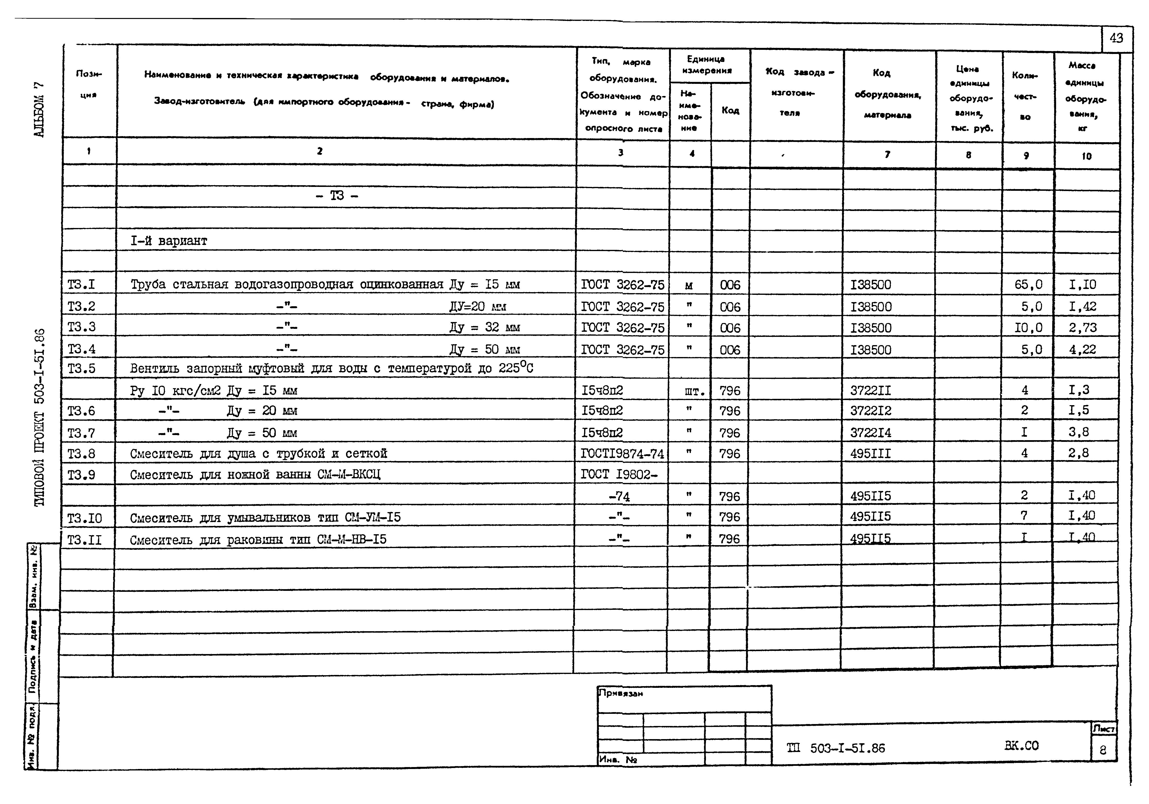 Типовой проект 503-1-51.86