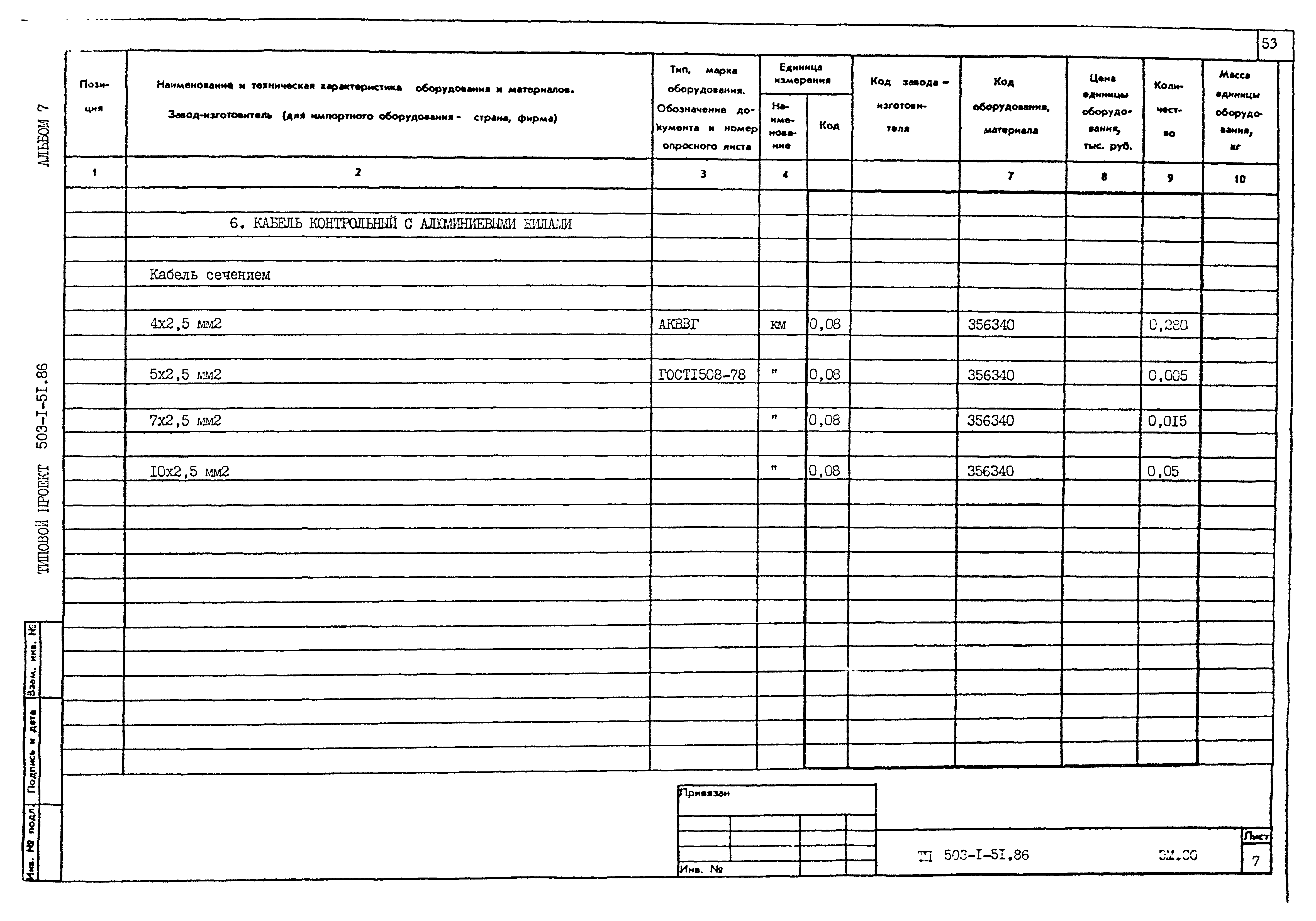 Типовой проект 503-1-51.86