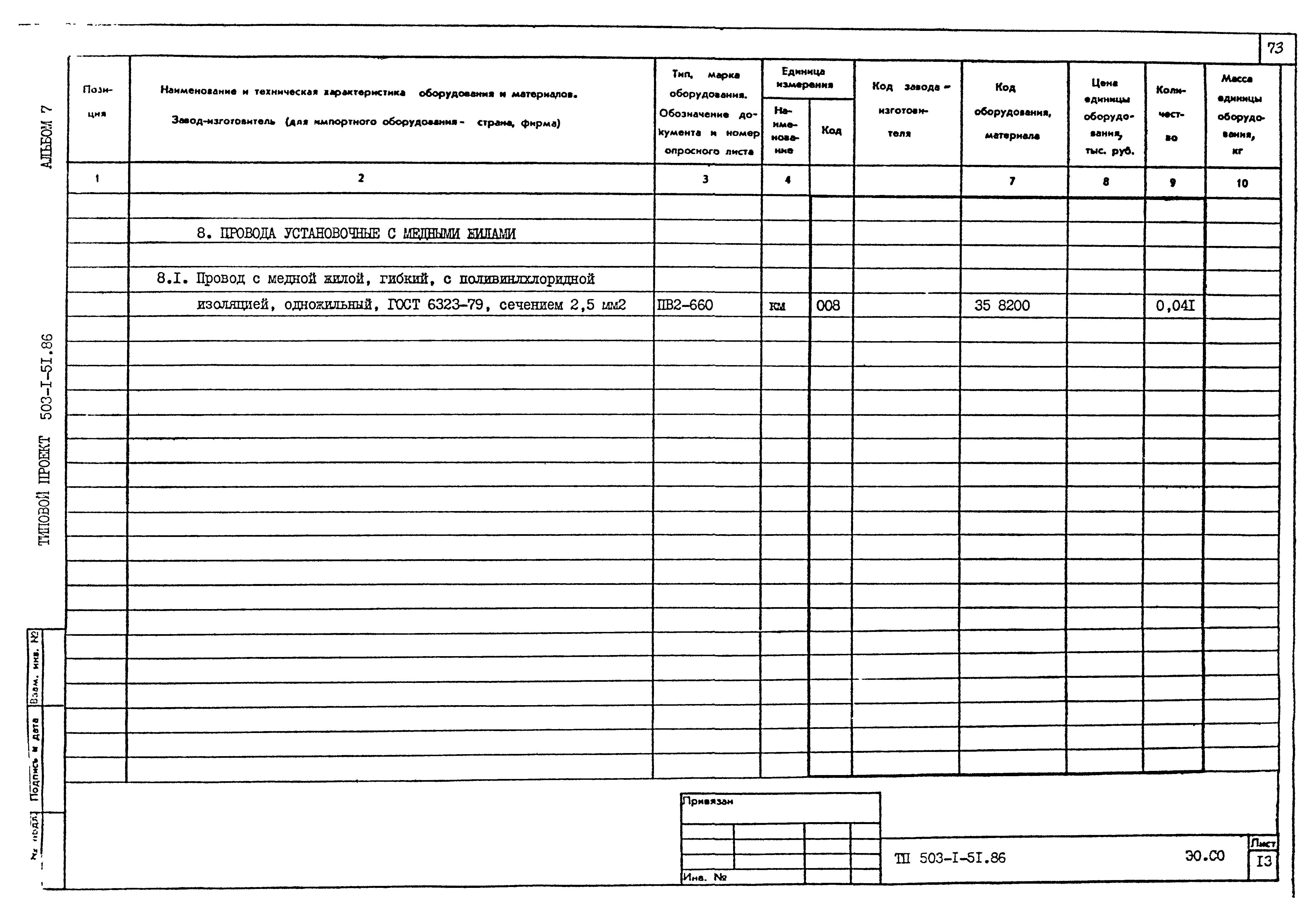 Типовой проект 503-1-51.86