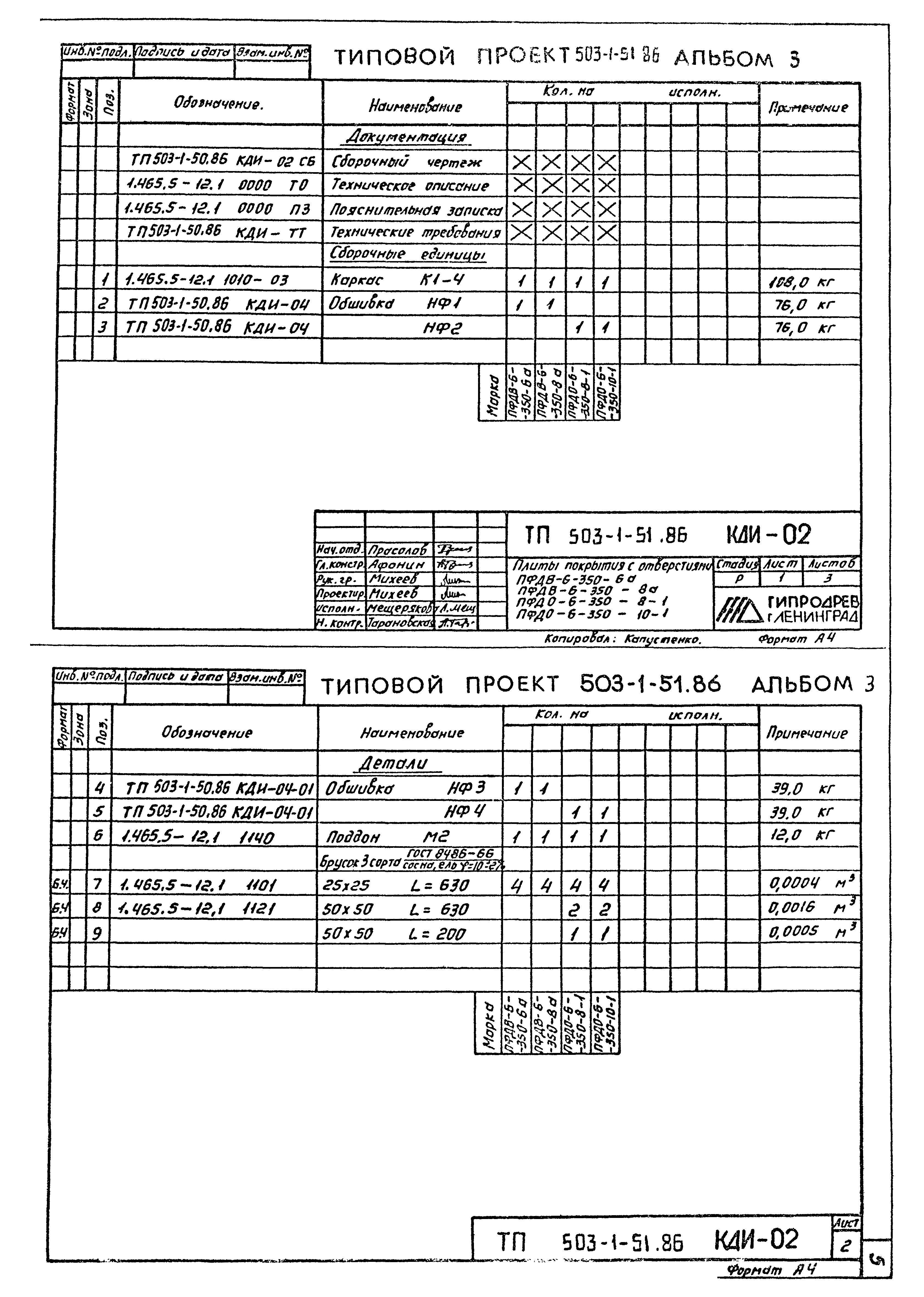 Типовой проект 503-1-51.86