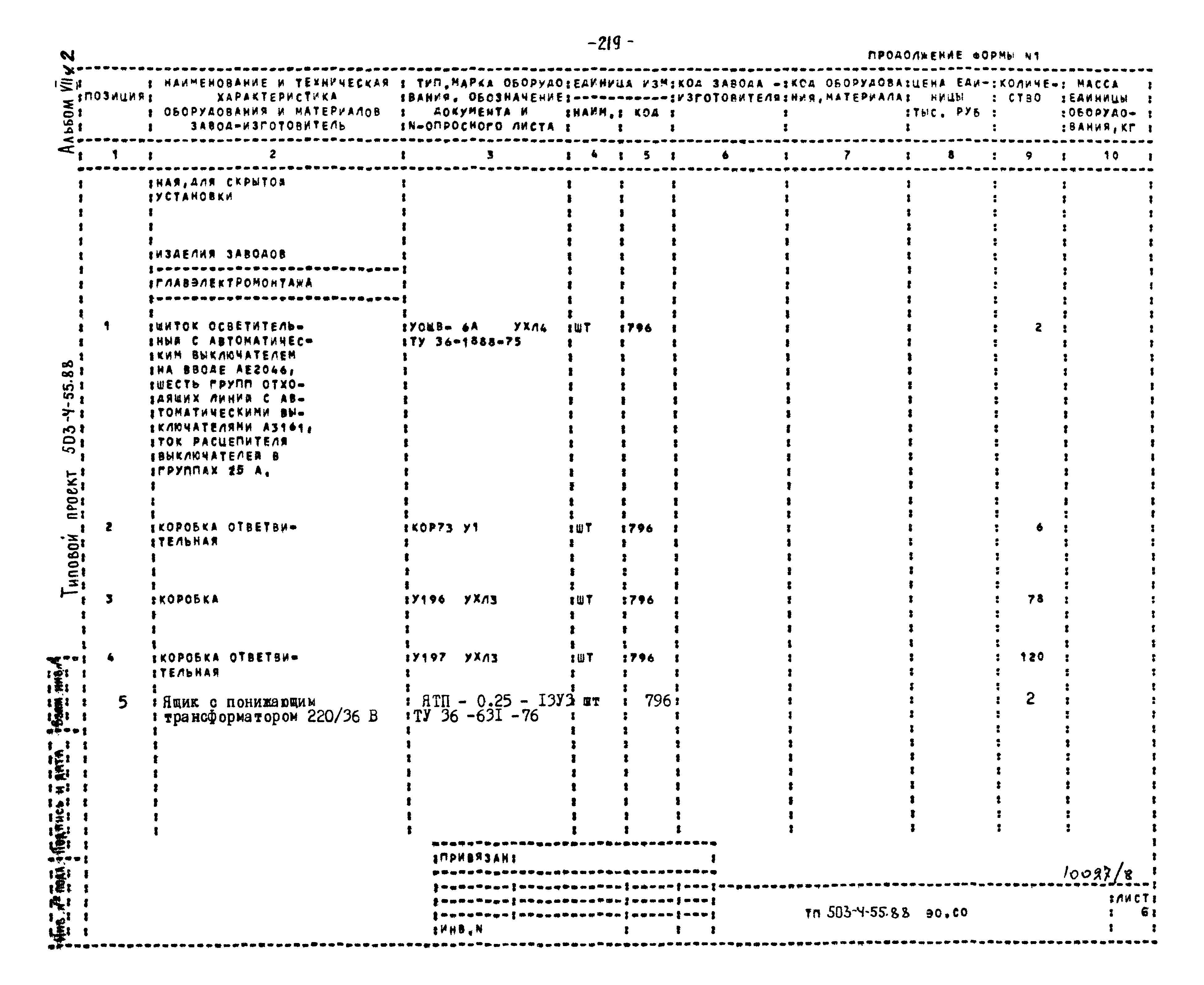 Типовой проект 503-4-55.88
