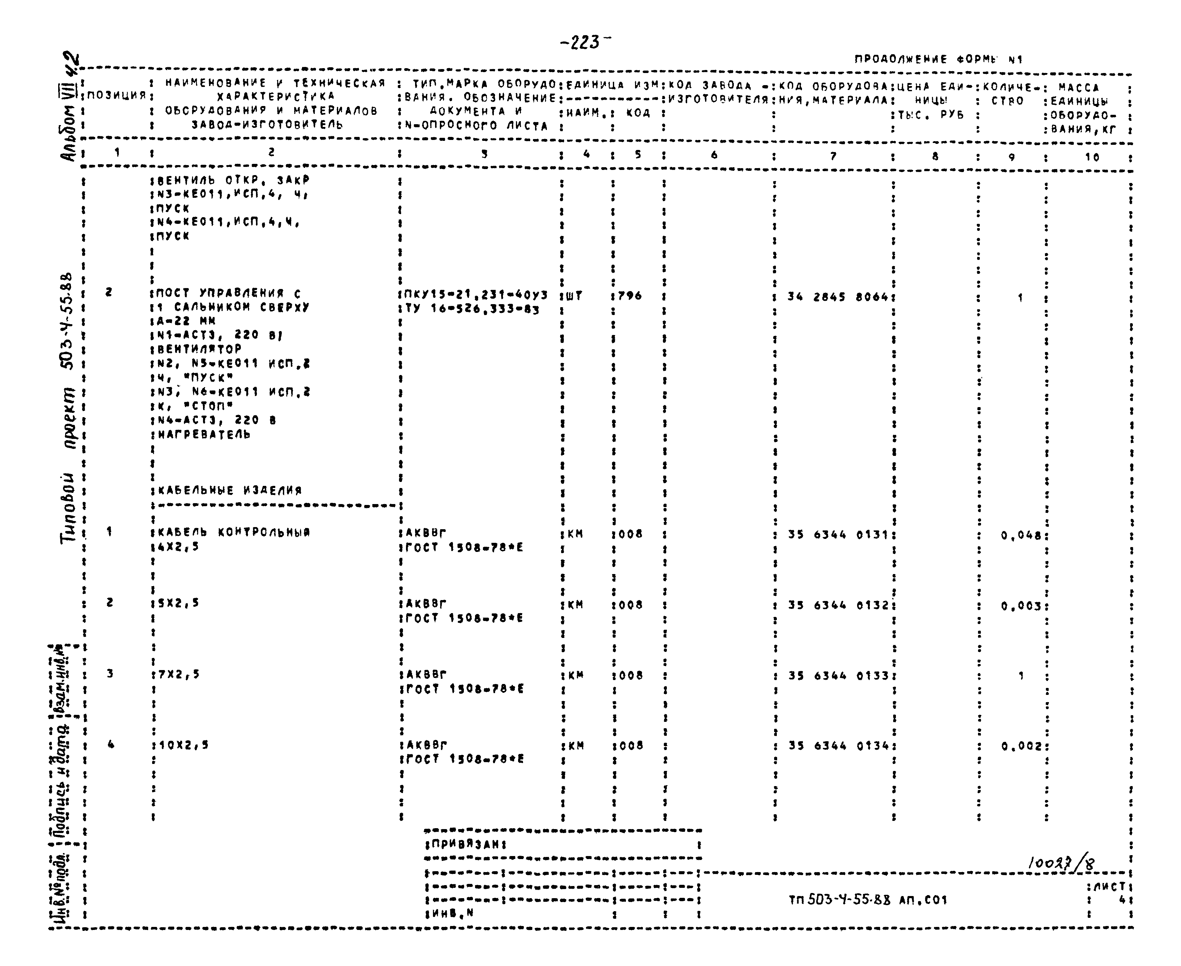 Типовой проект 503-4-55.88