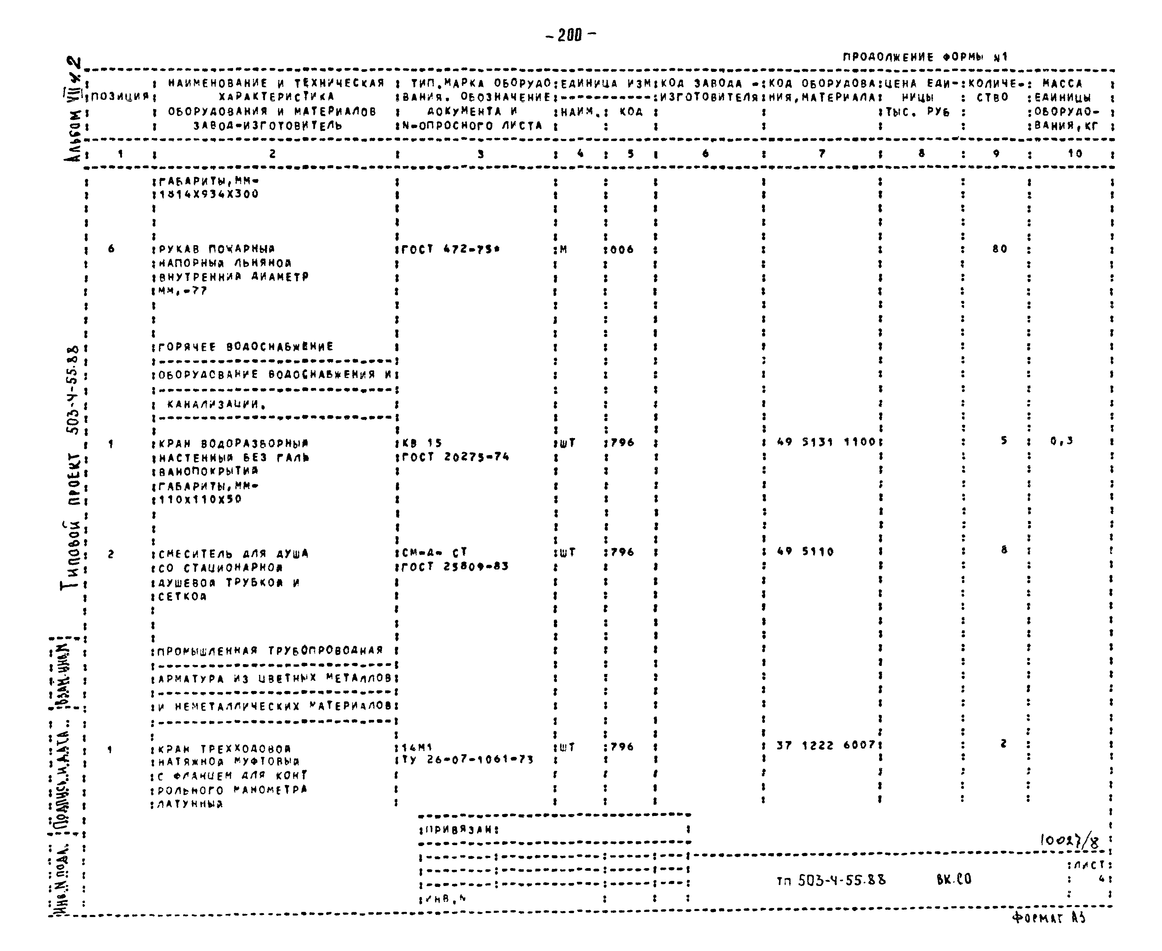 Типовой проект 503-4-55.88