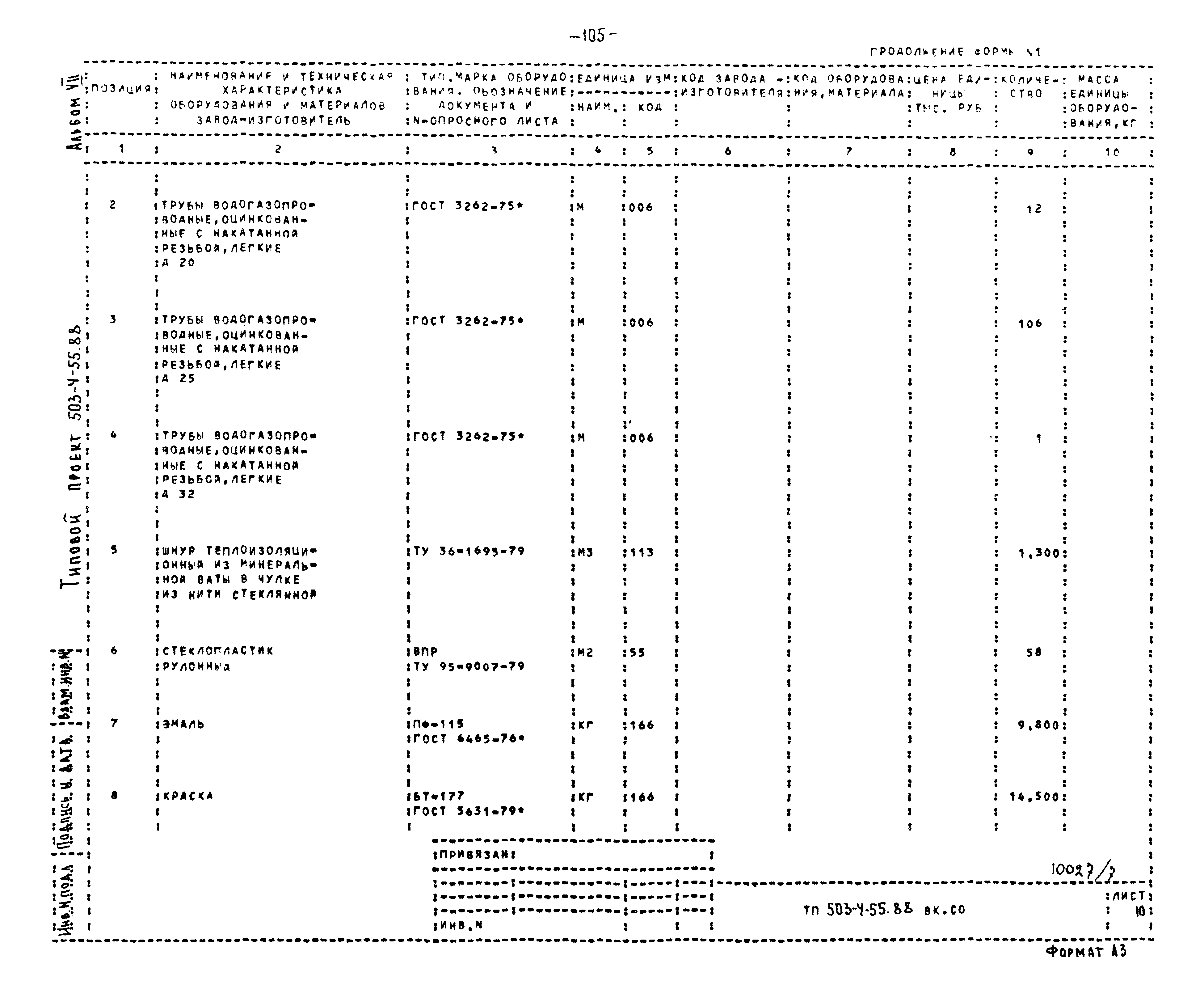 Типовой проект 503-4-55.88