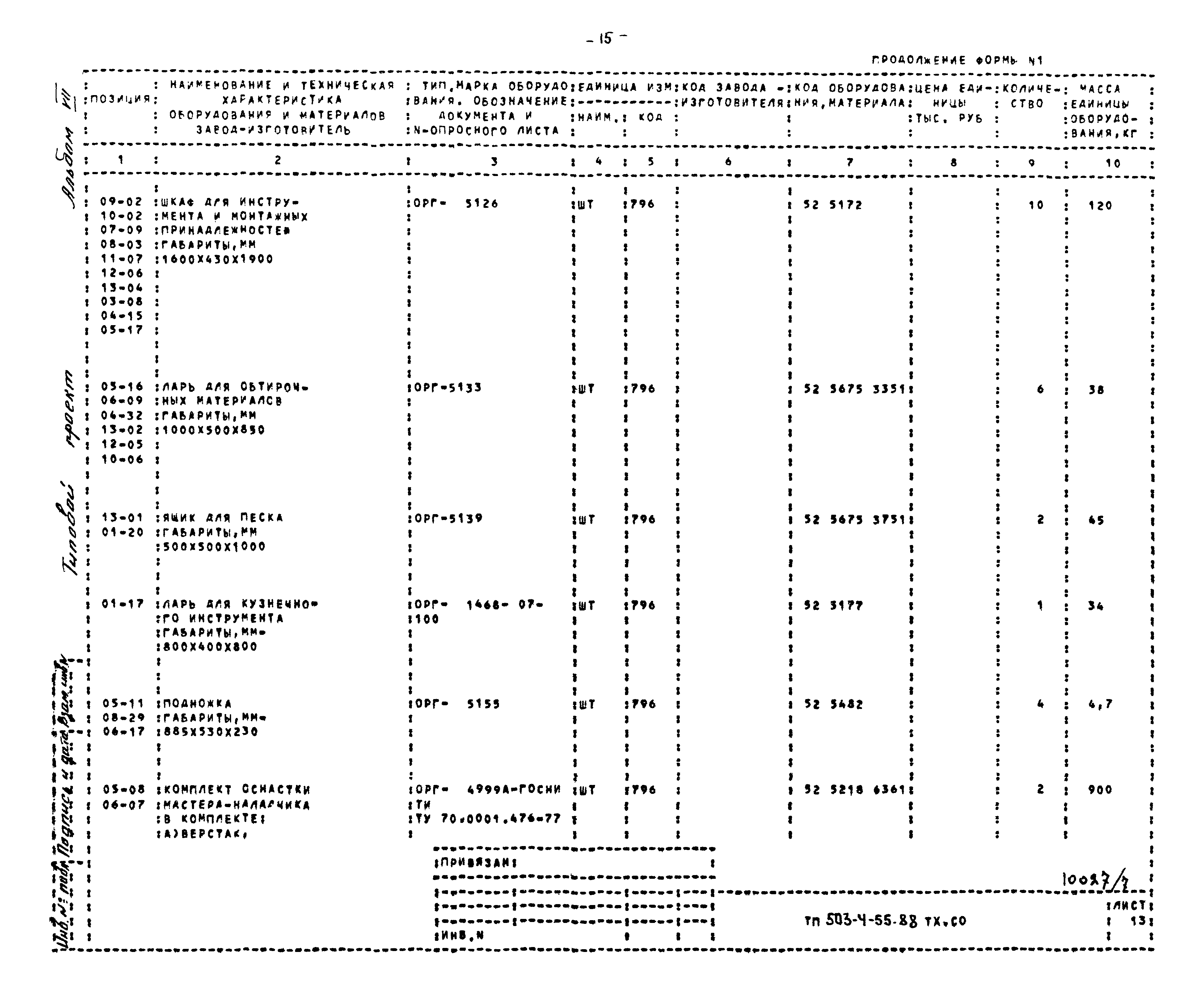 Типовой проект 503-4-55.88