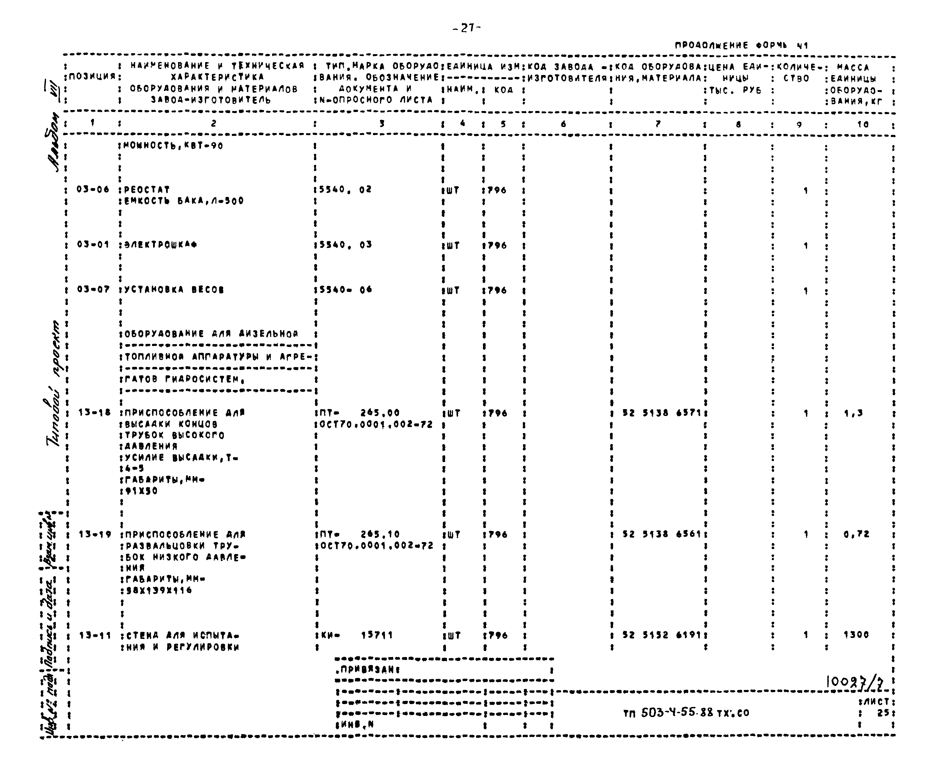 Типовой проект 503-4-55.88