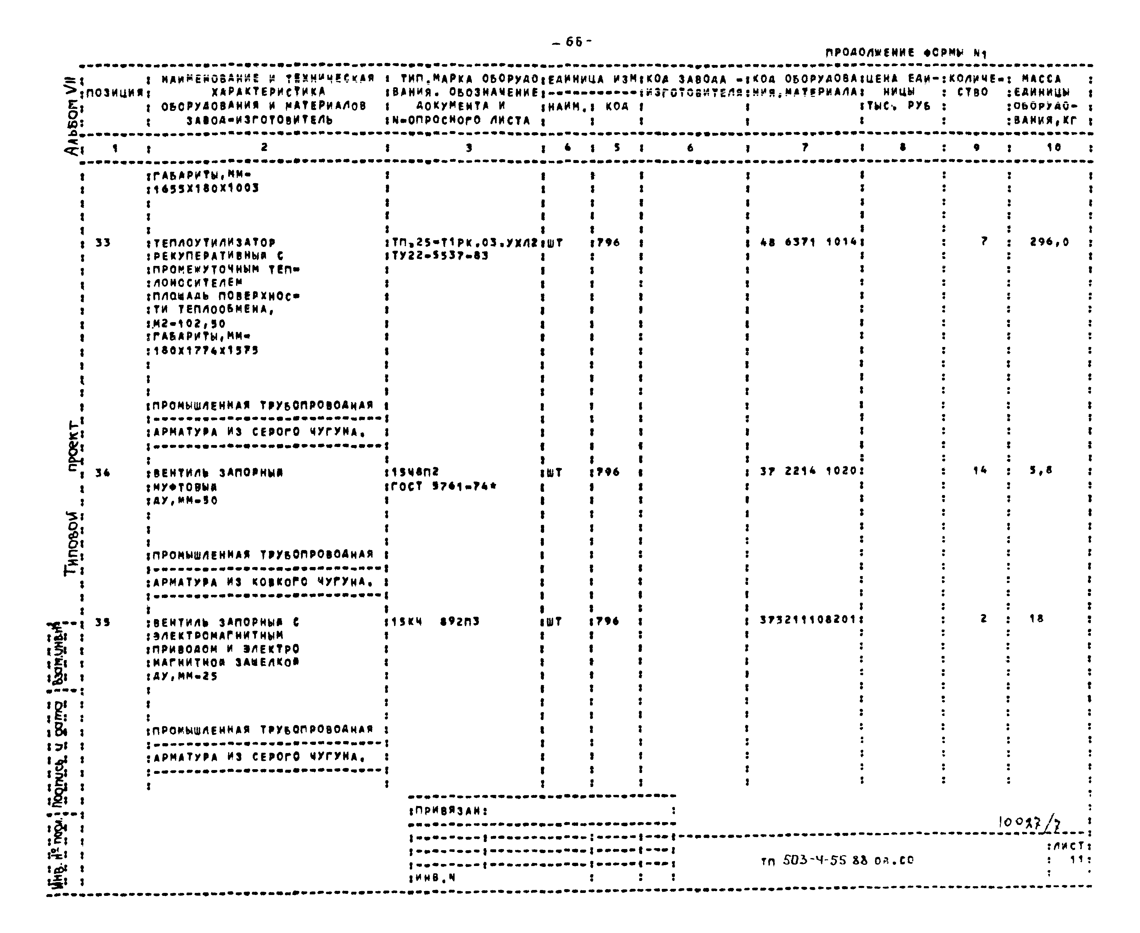 Типовой проект 503-4-55.88