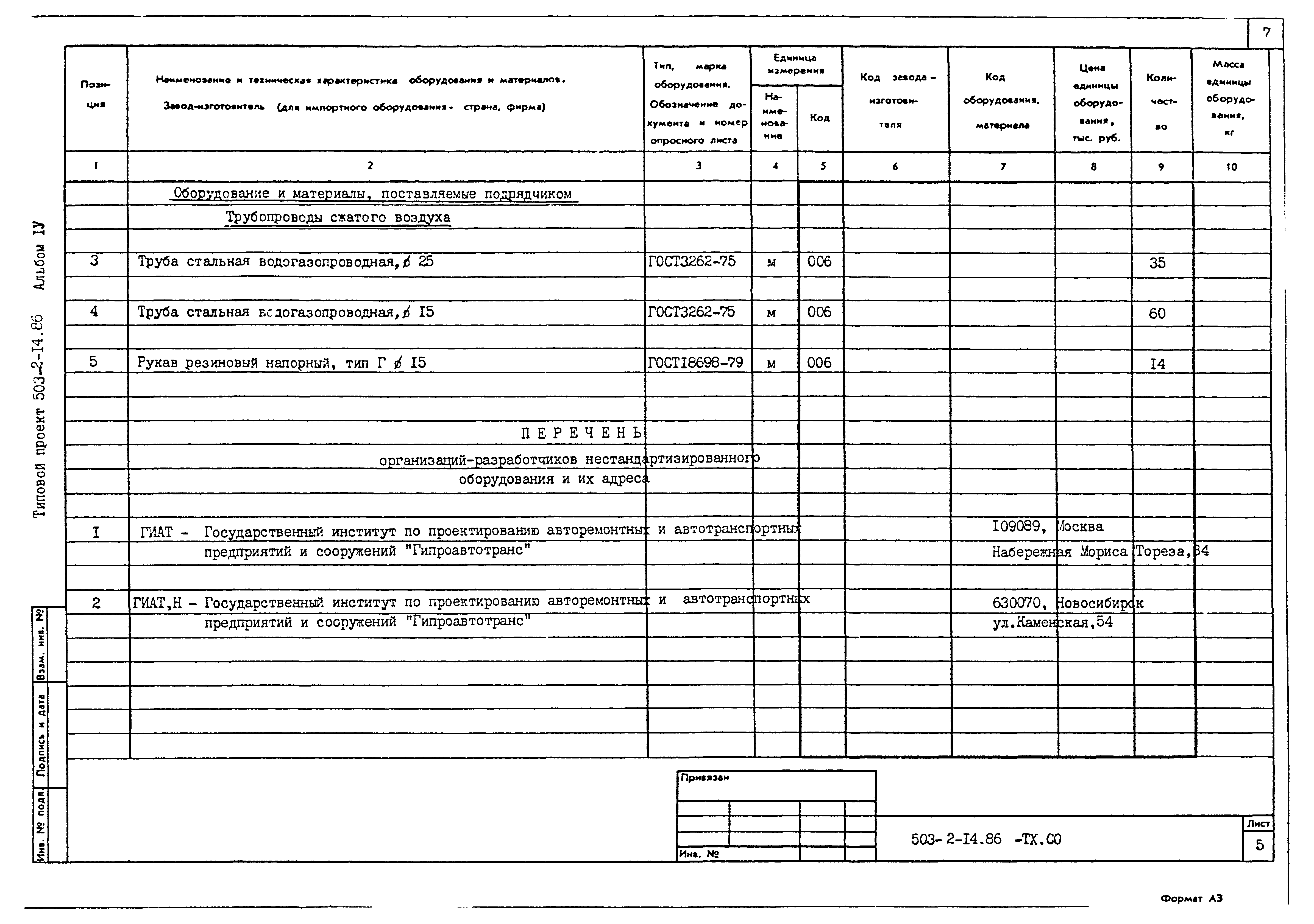Типовой проект 503-2-14.86