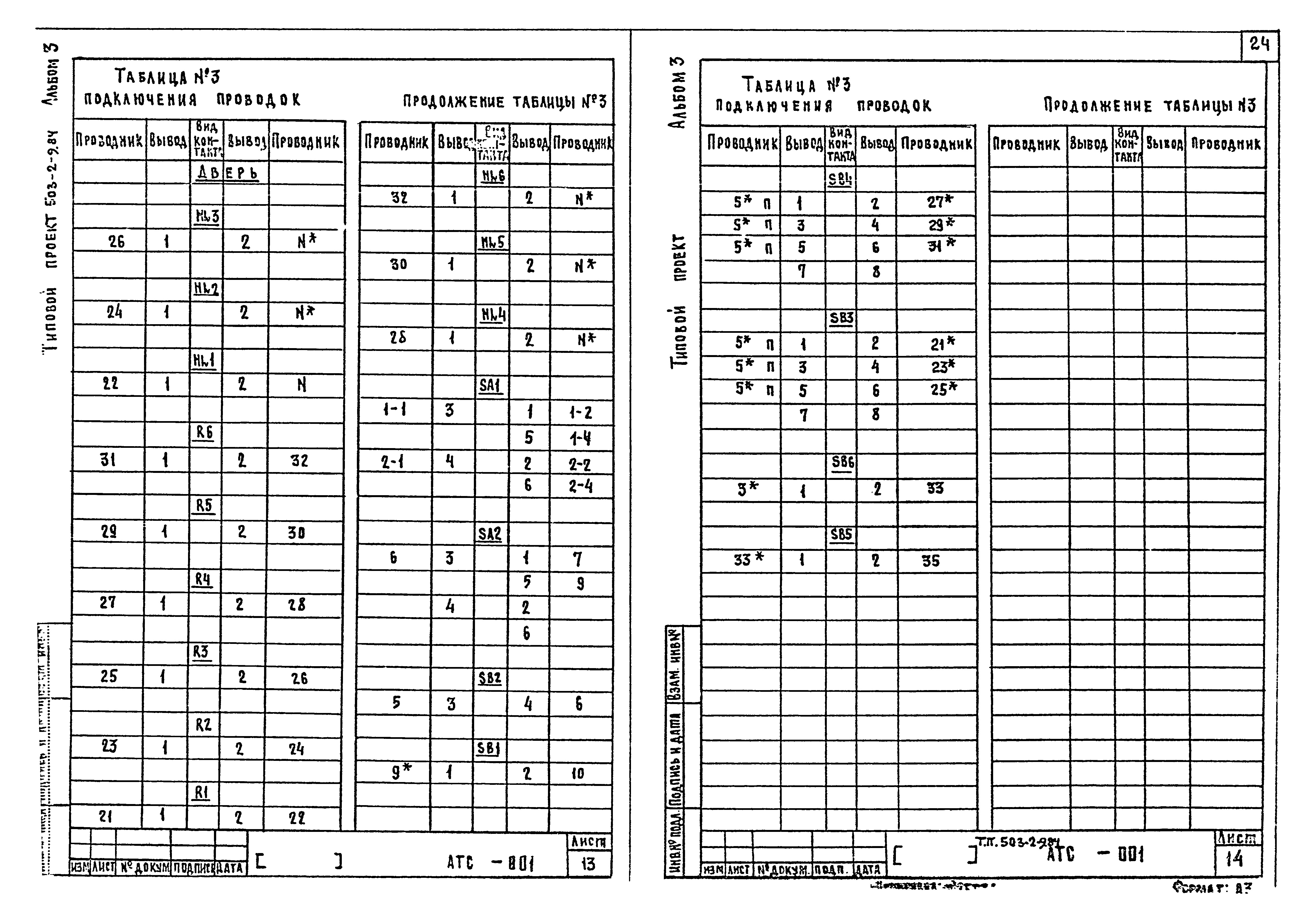 Типовой проект 503-2-9.84