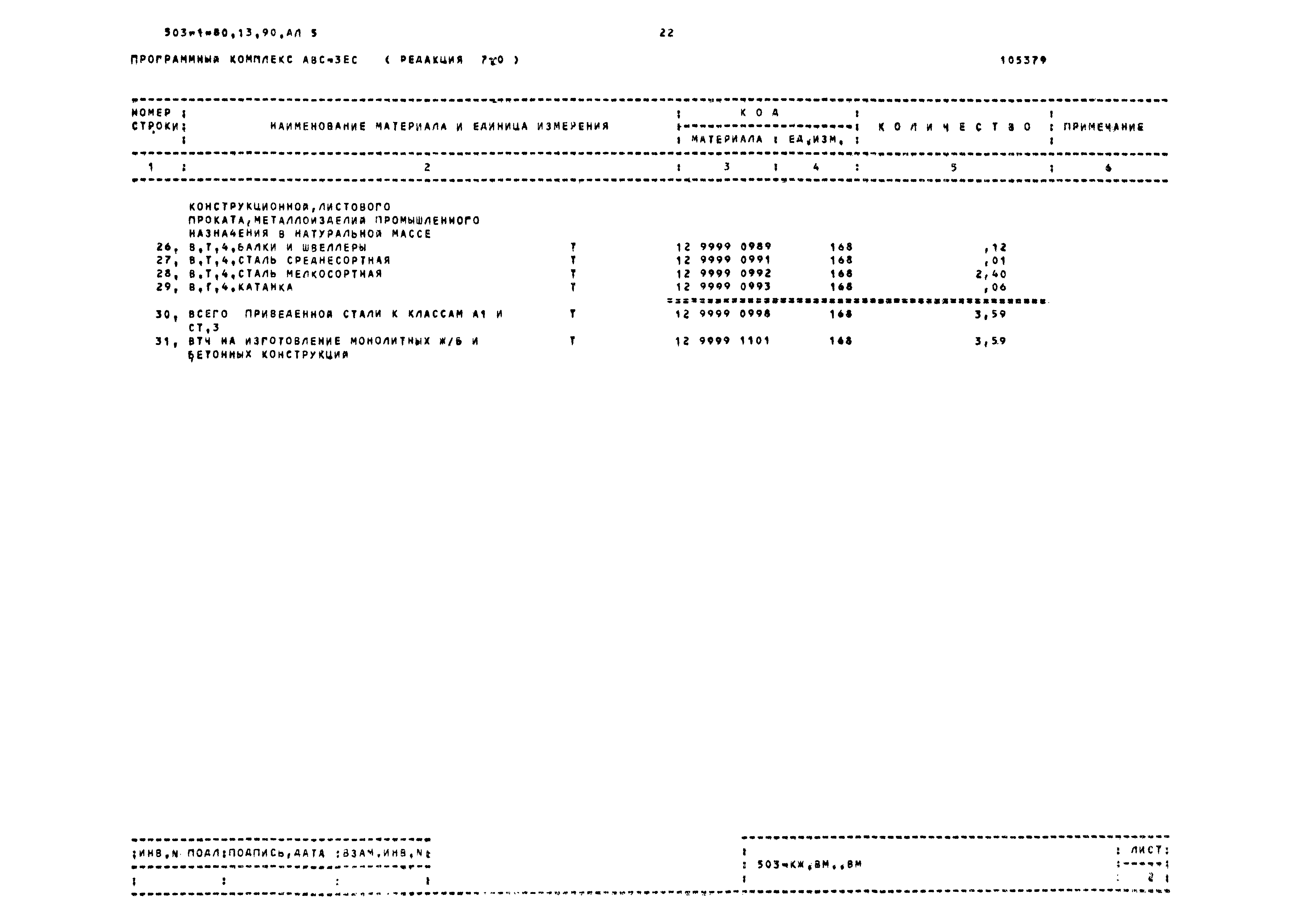 Типовой проект 503-1-80.13.90