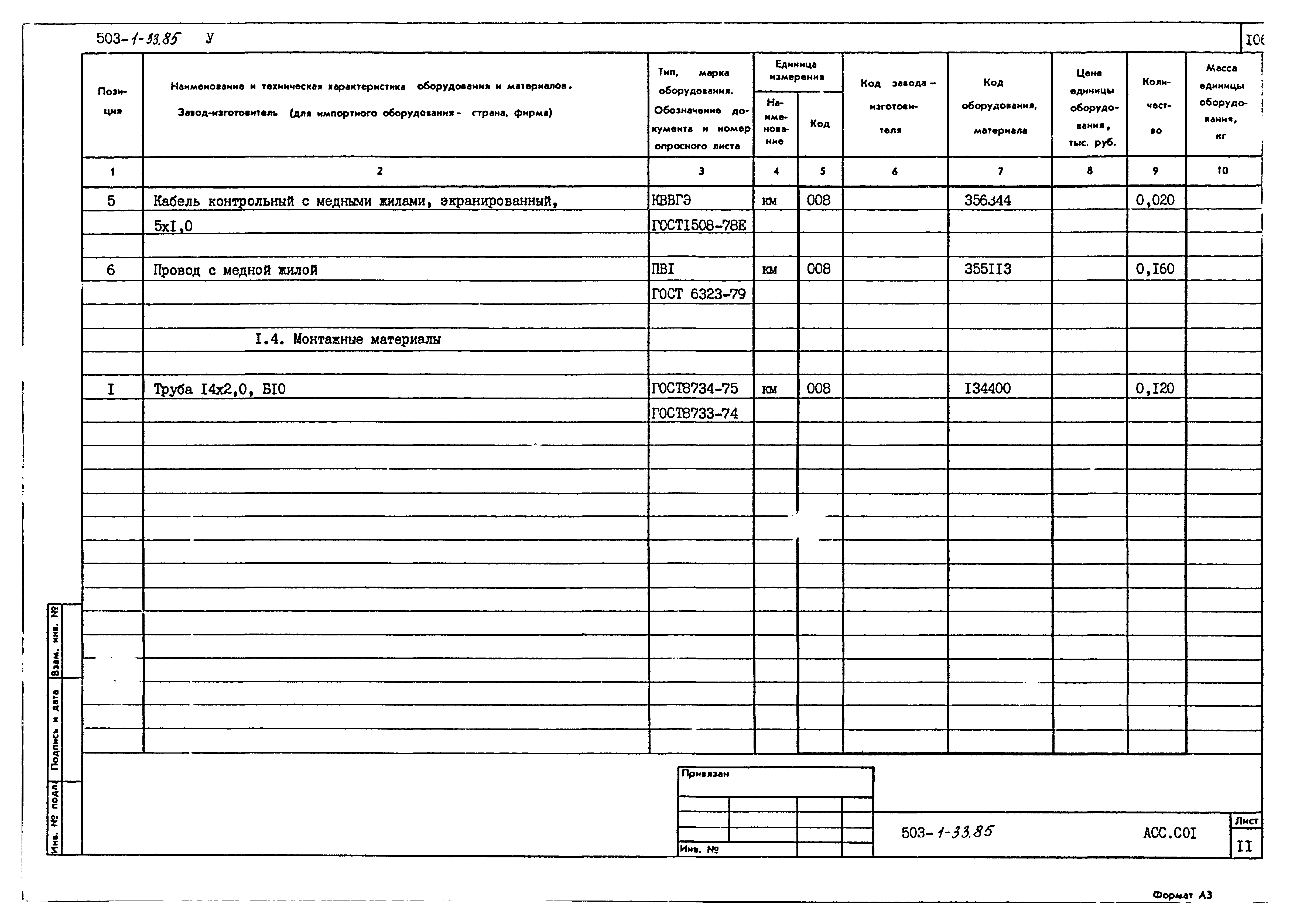 Типовой проект 503-1-33.85