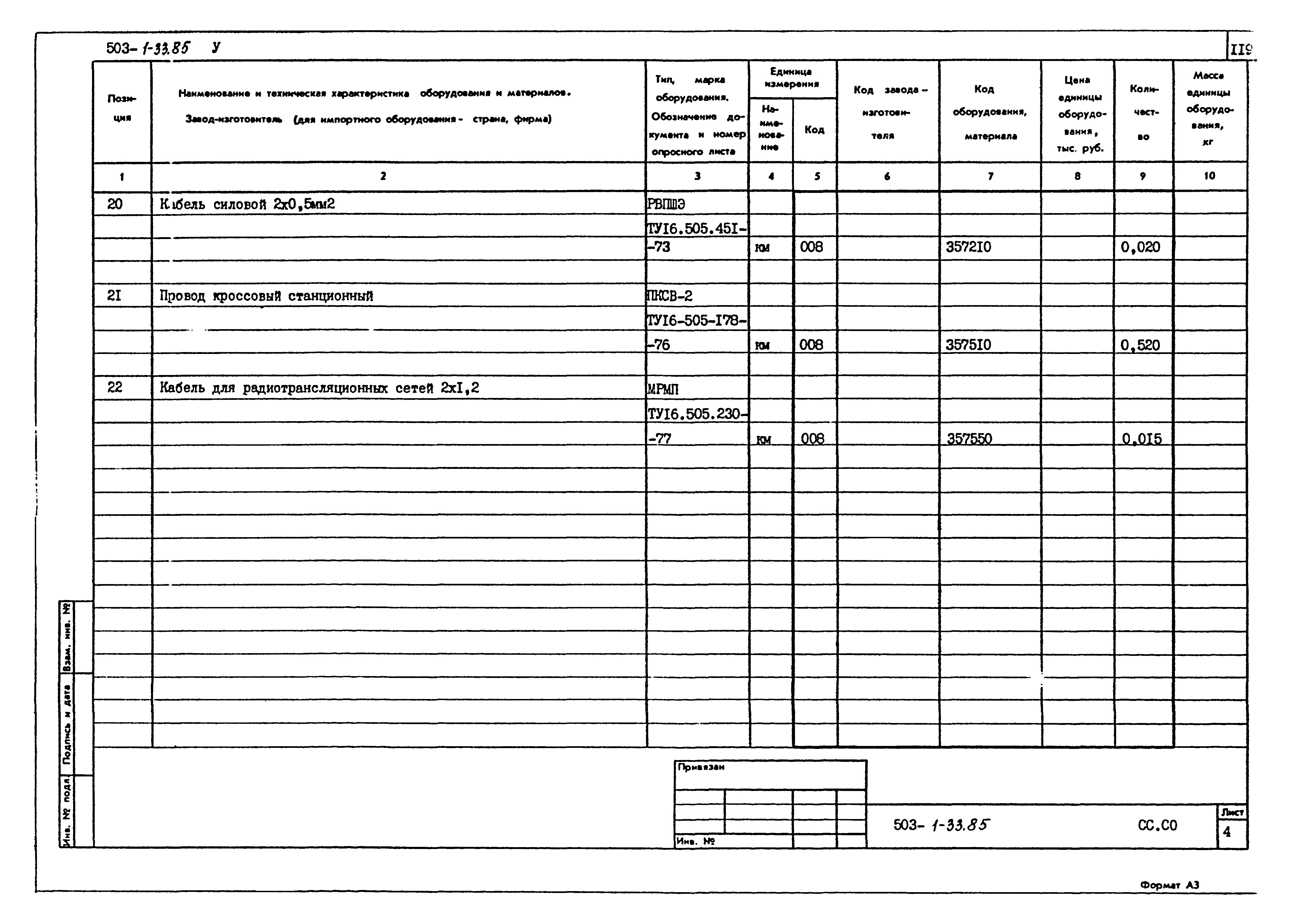 Типовой проект 503-1-33.85