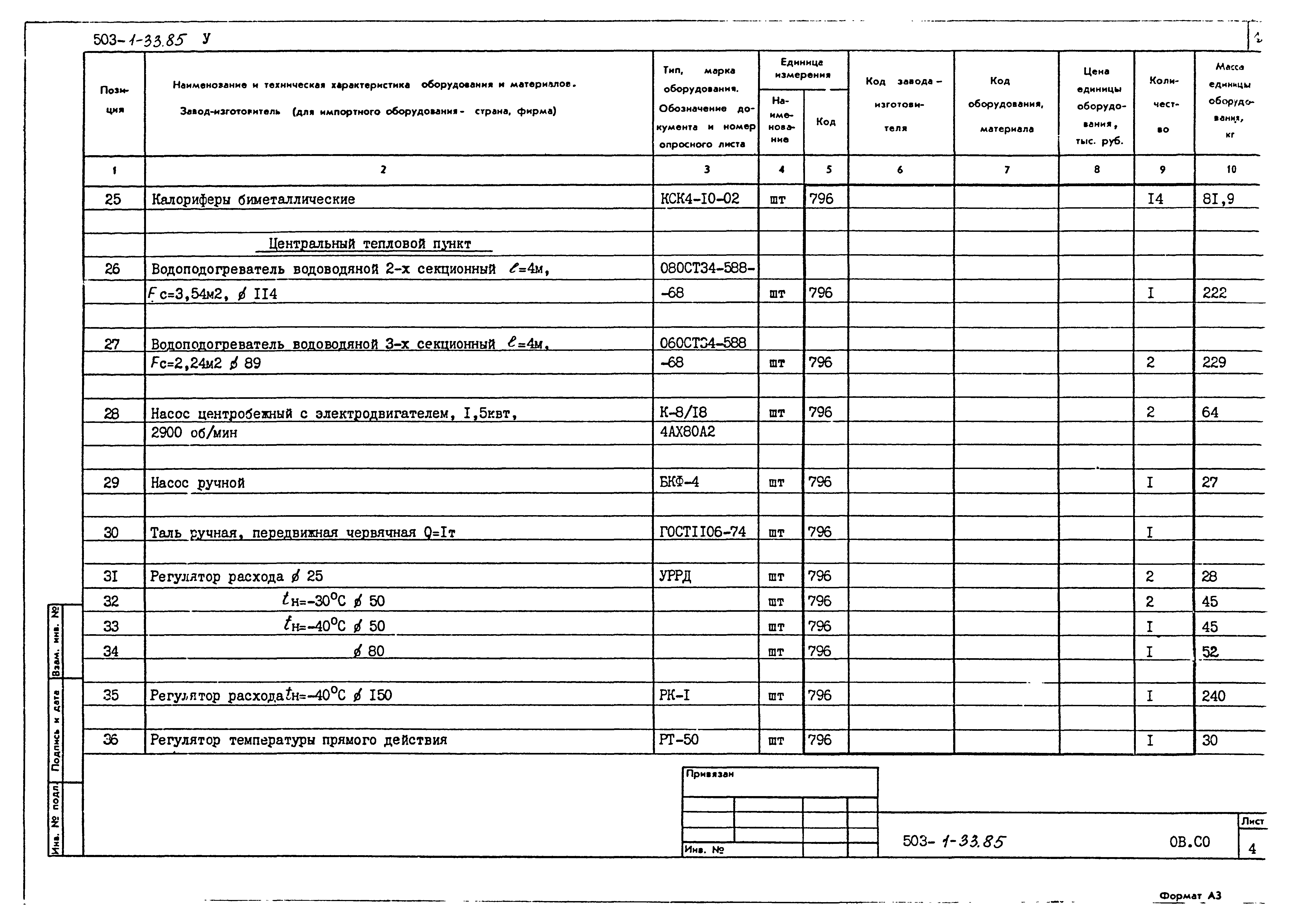 Типовой проект 503-1-33.85