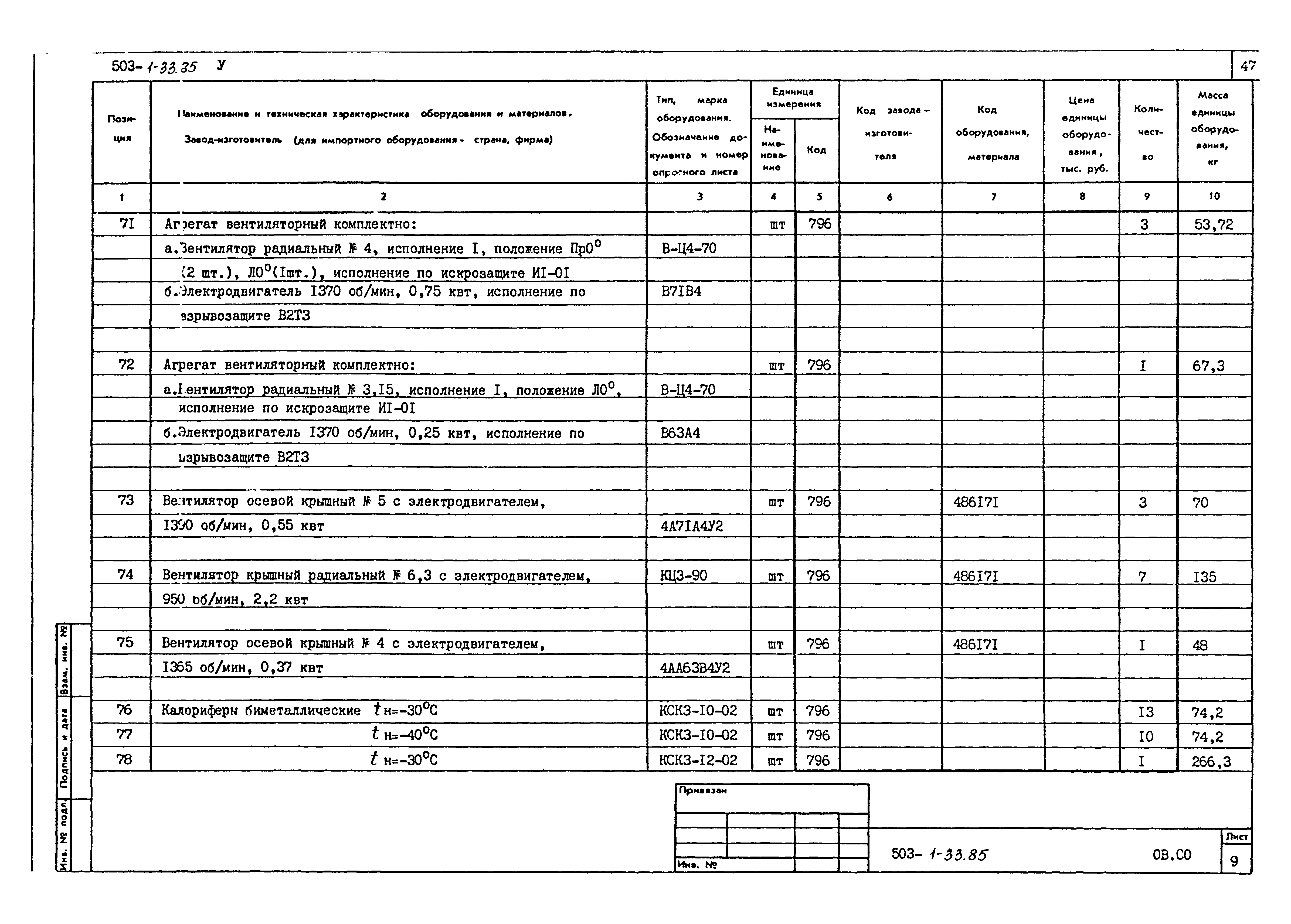 Типовой проект 503-1-33.85
