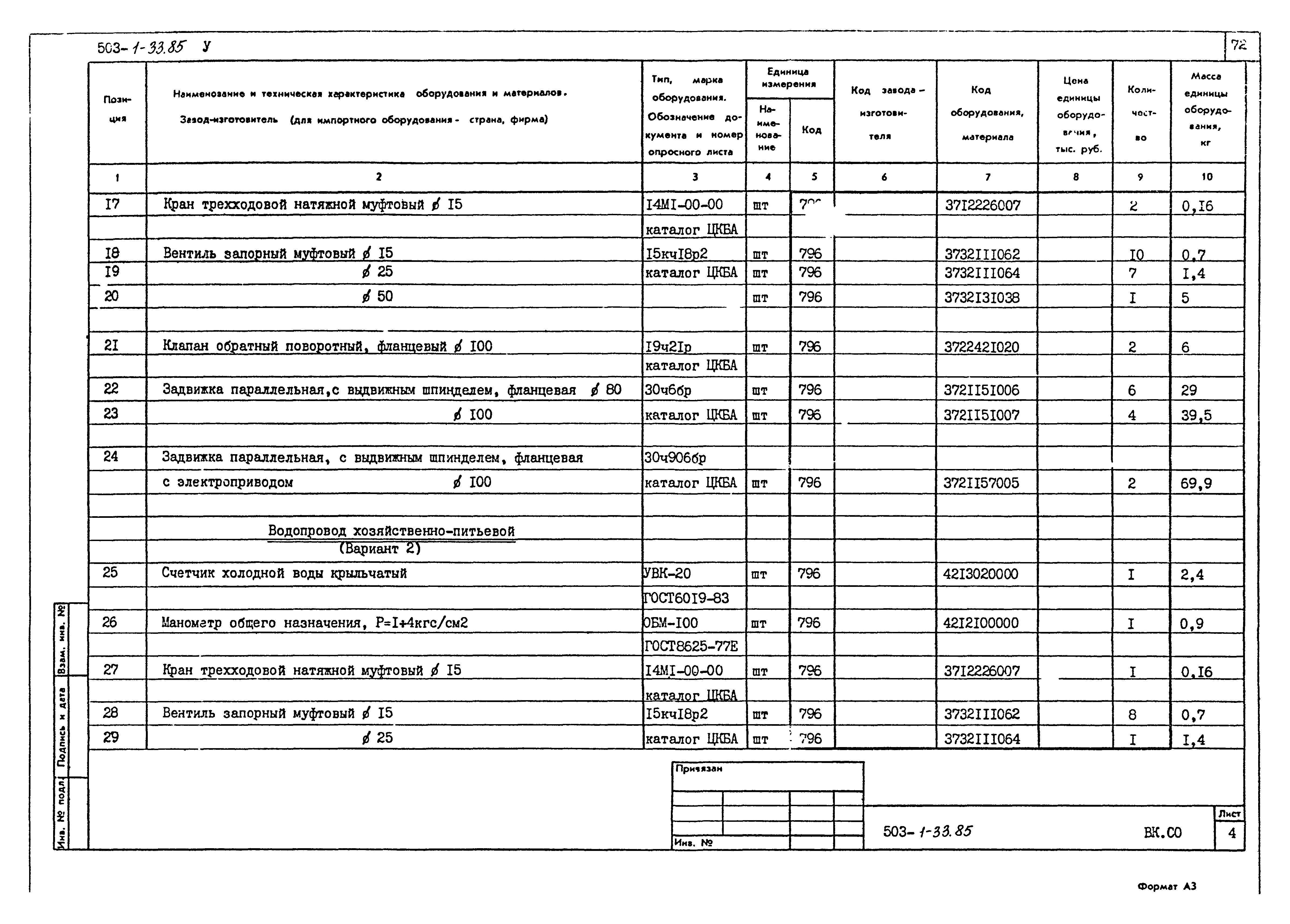 Типовой проект 503-1-33.85
