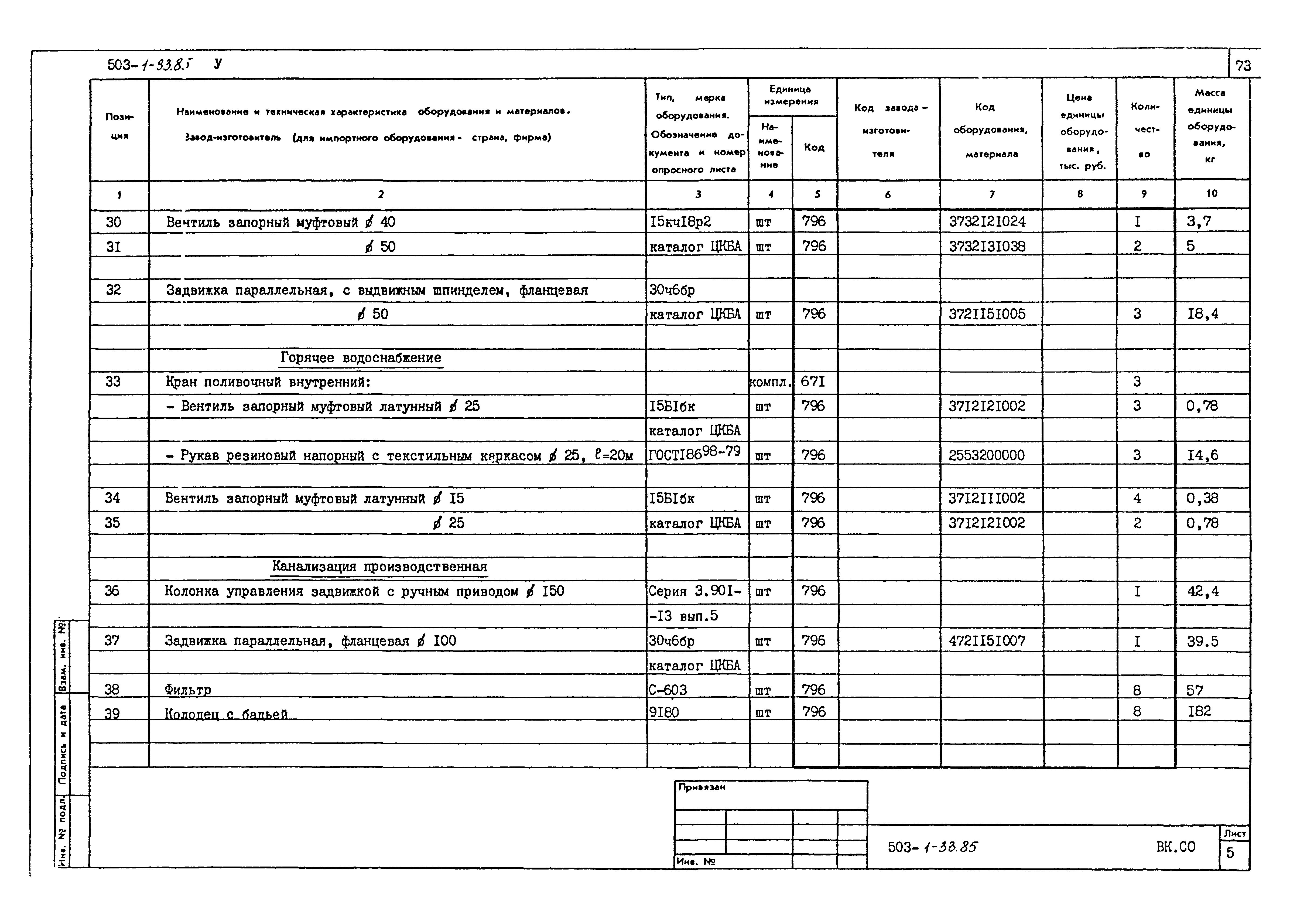 Типовой проект 503-1-33.85