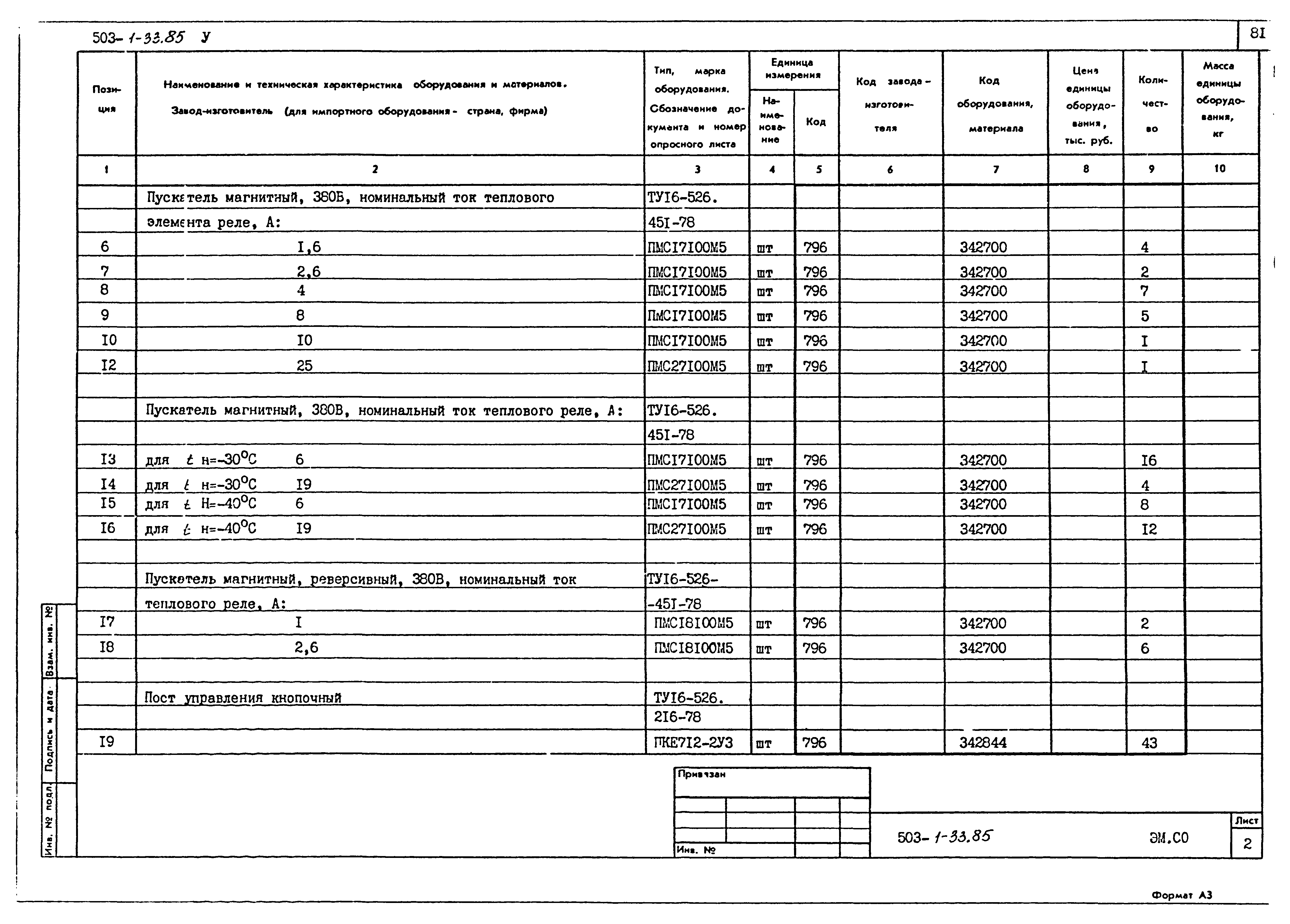 Типовой проект 503-1-33.85