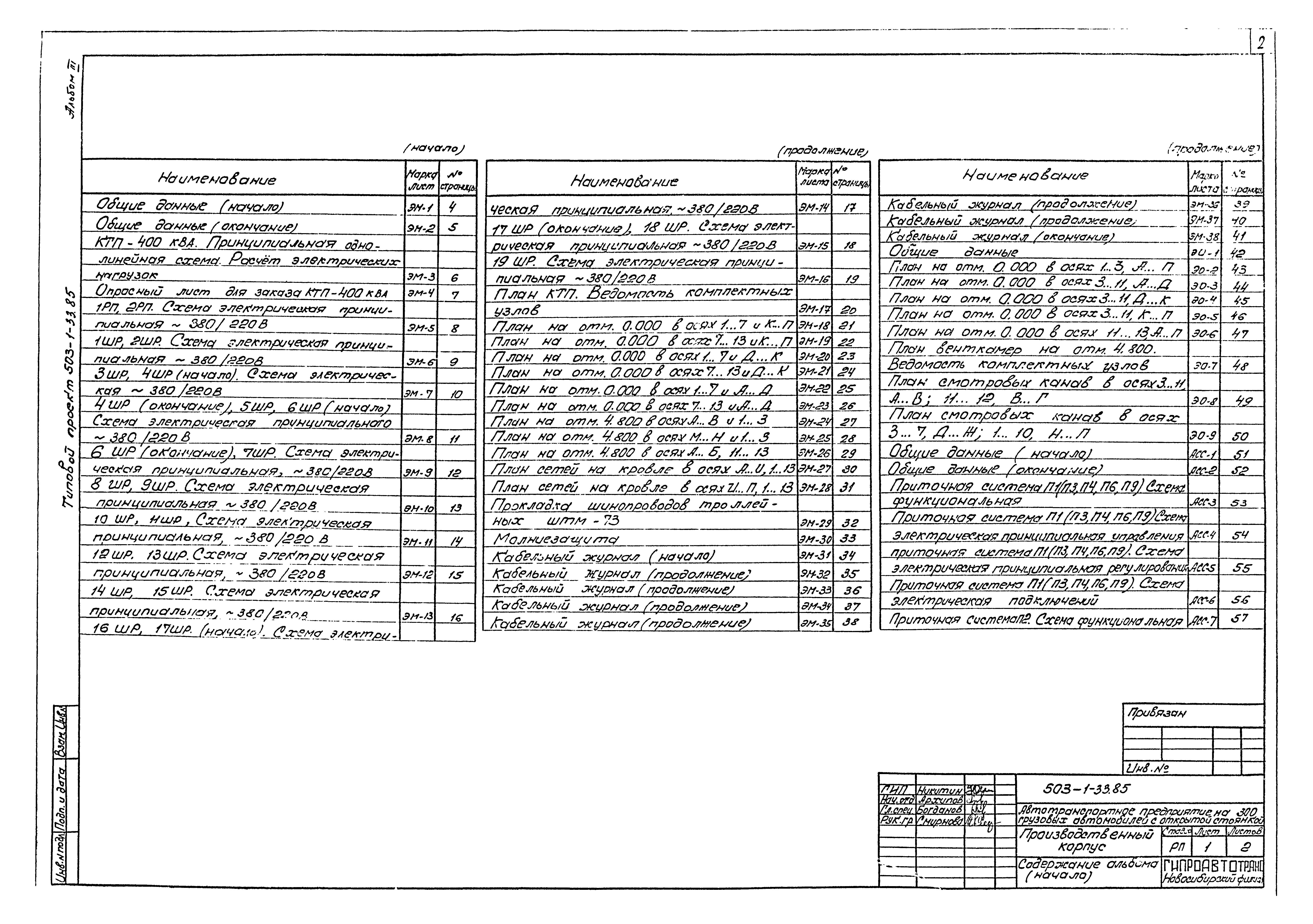 Типовой проект 503-1-33.85