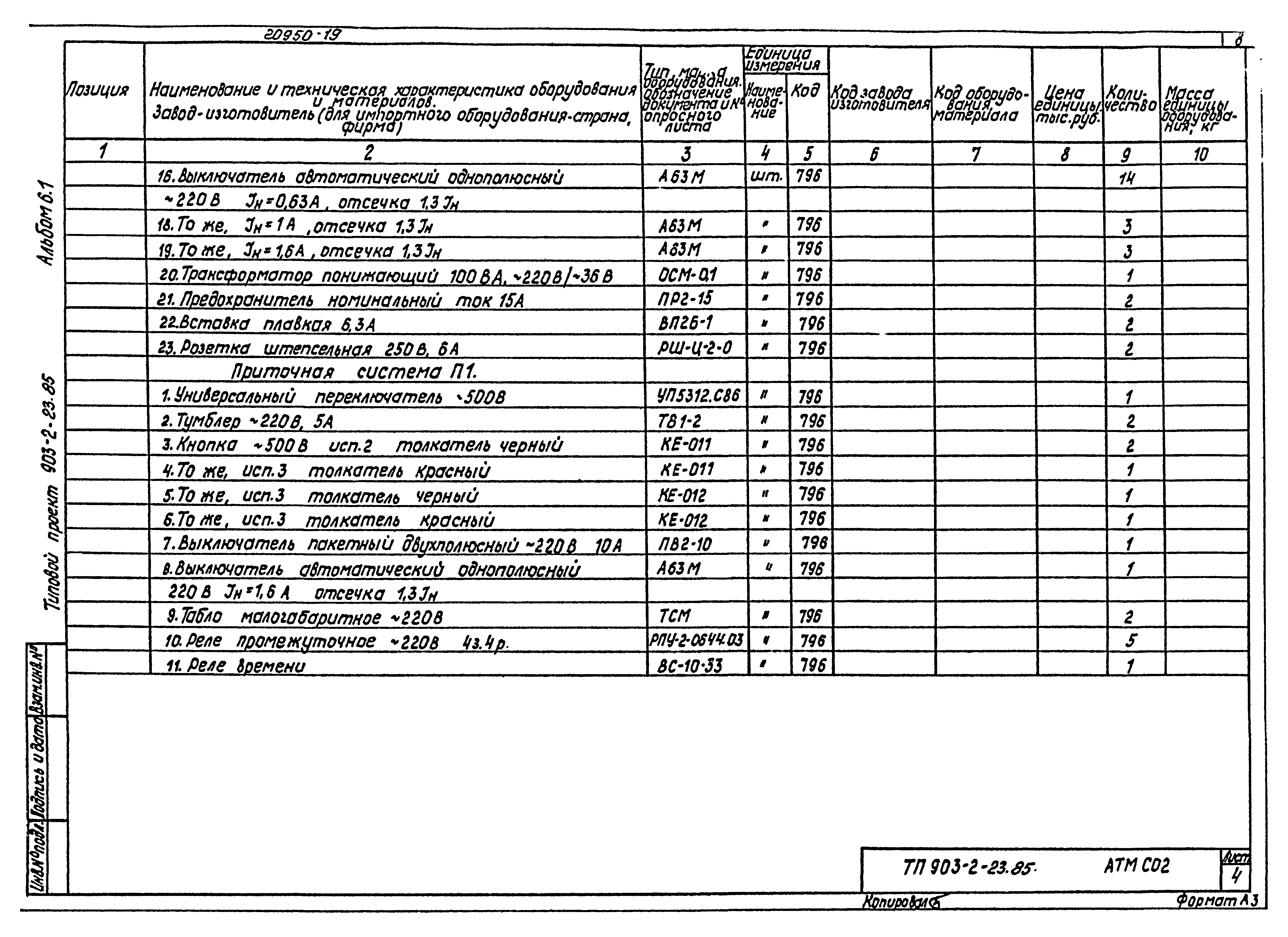 Типовой проект 903-2-23.85