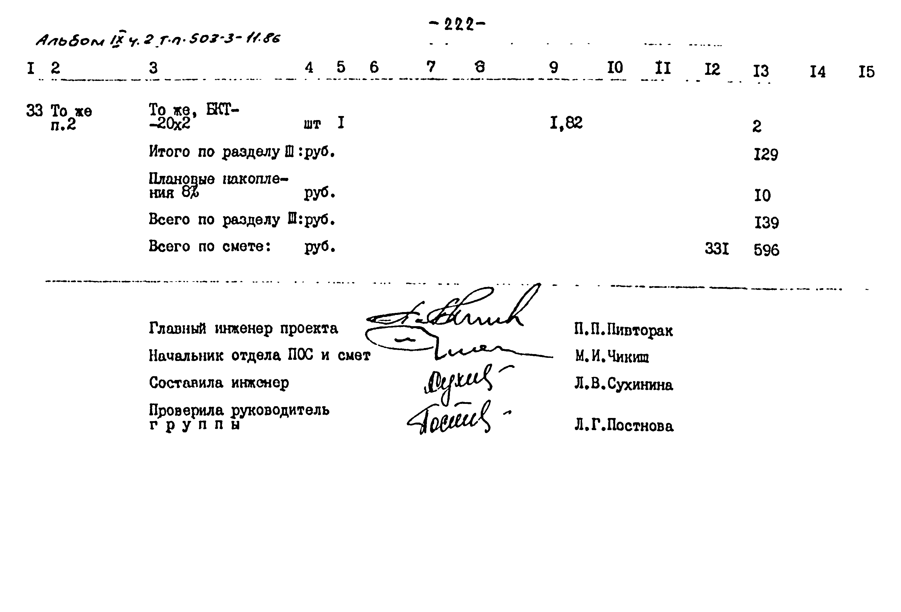 Типовой проект 503-3-11.86