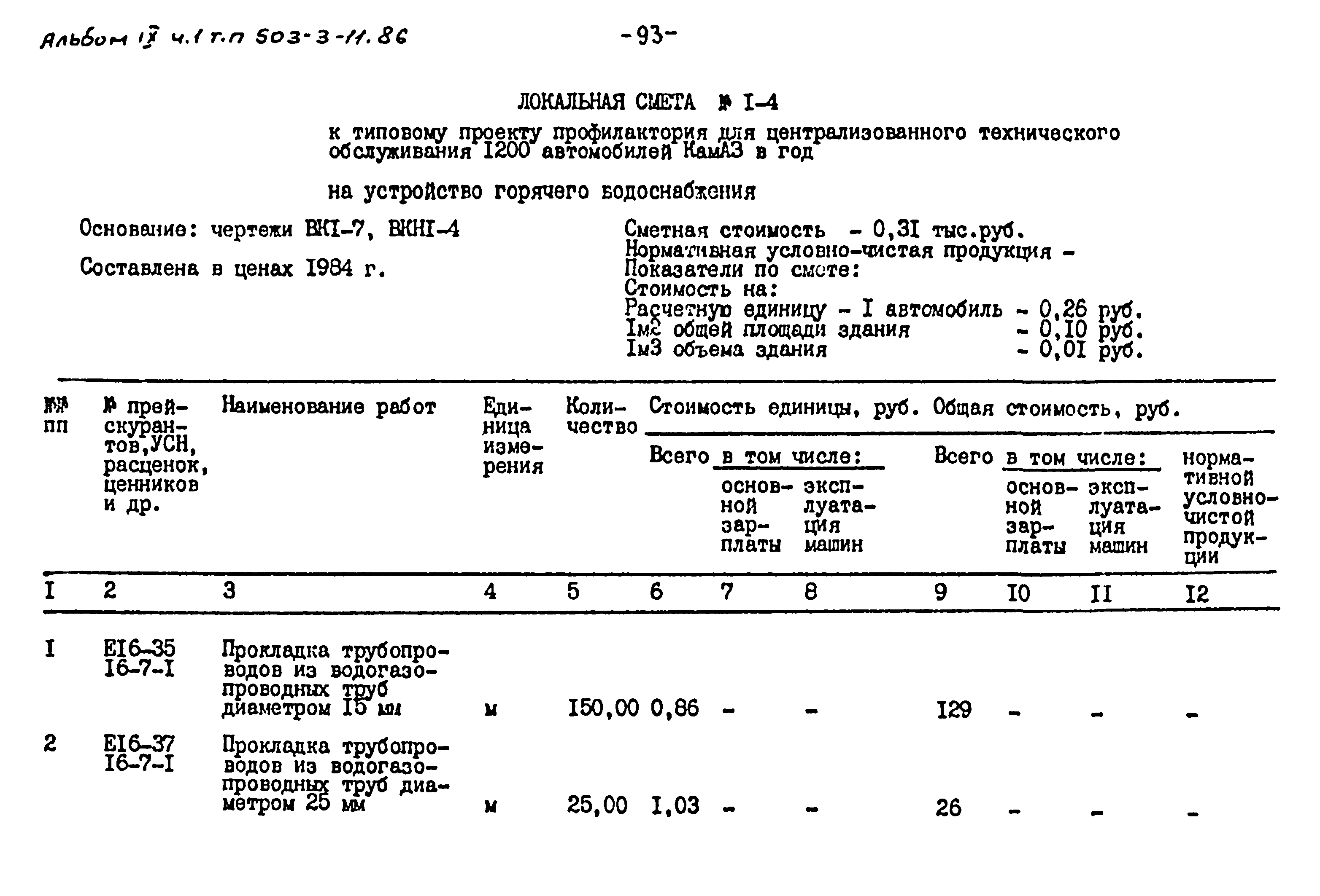 Типовой проект 503-3-11.86
