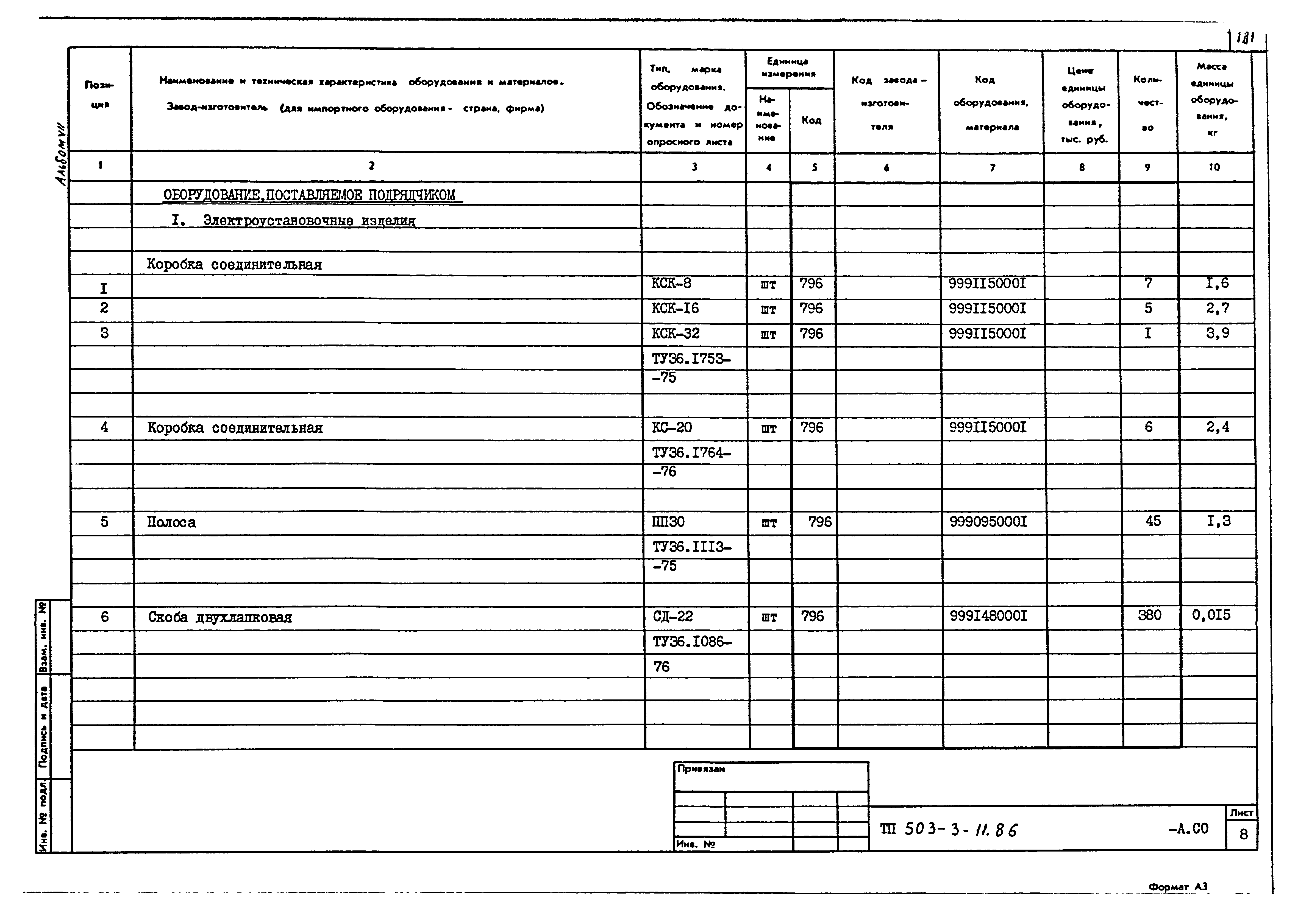 Типовой проект 503-3-11.86