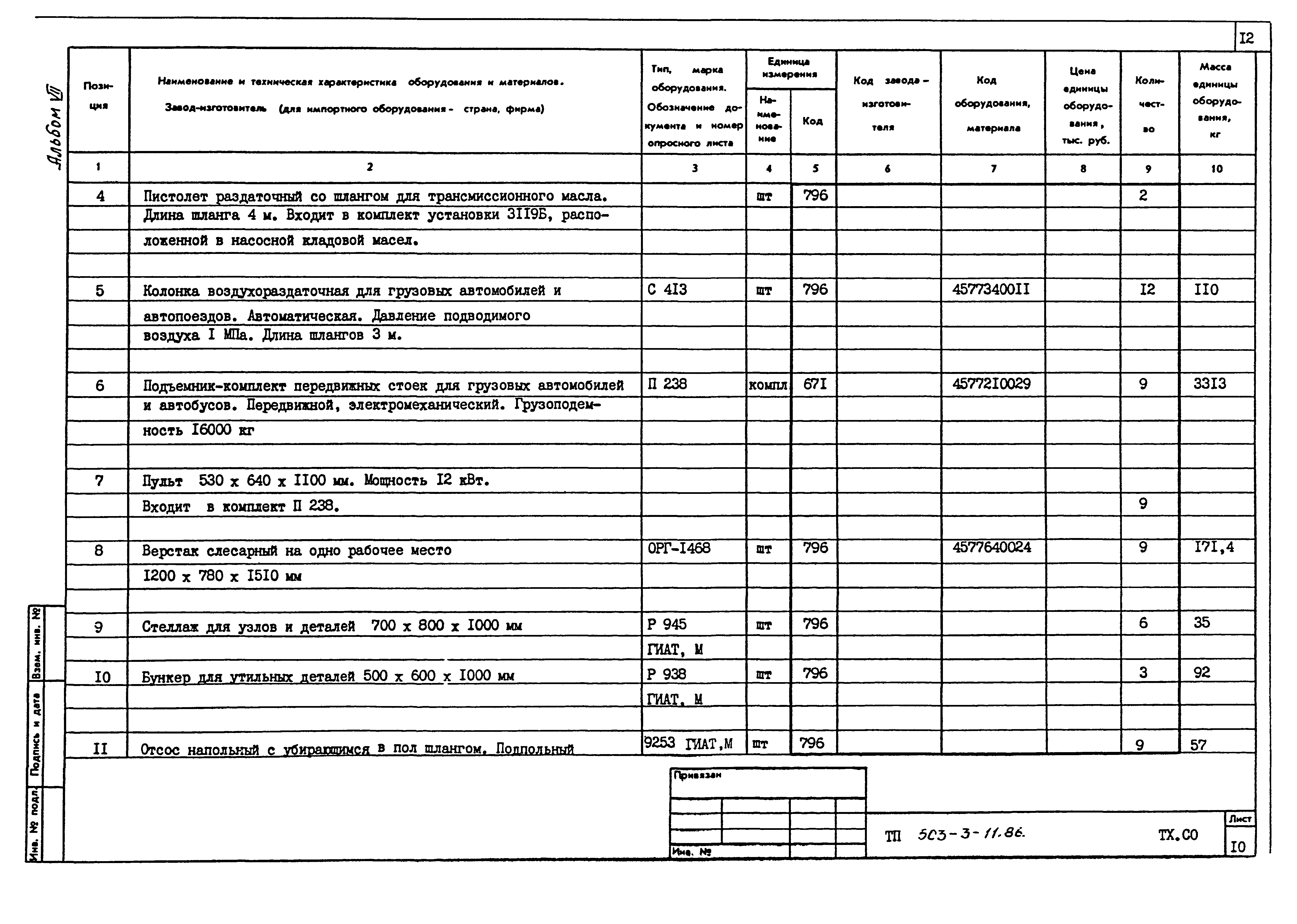 Типовой проект 503-3-11.86