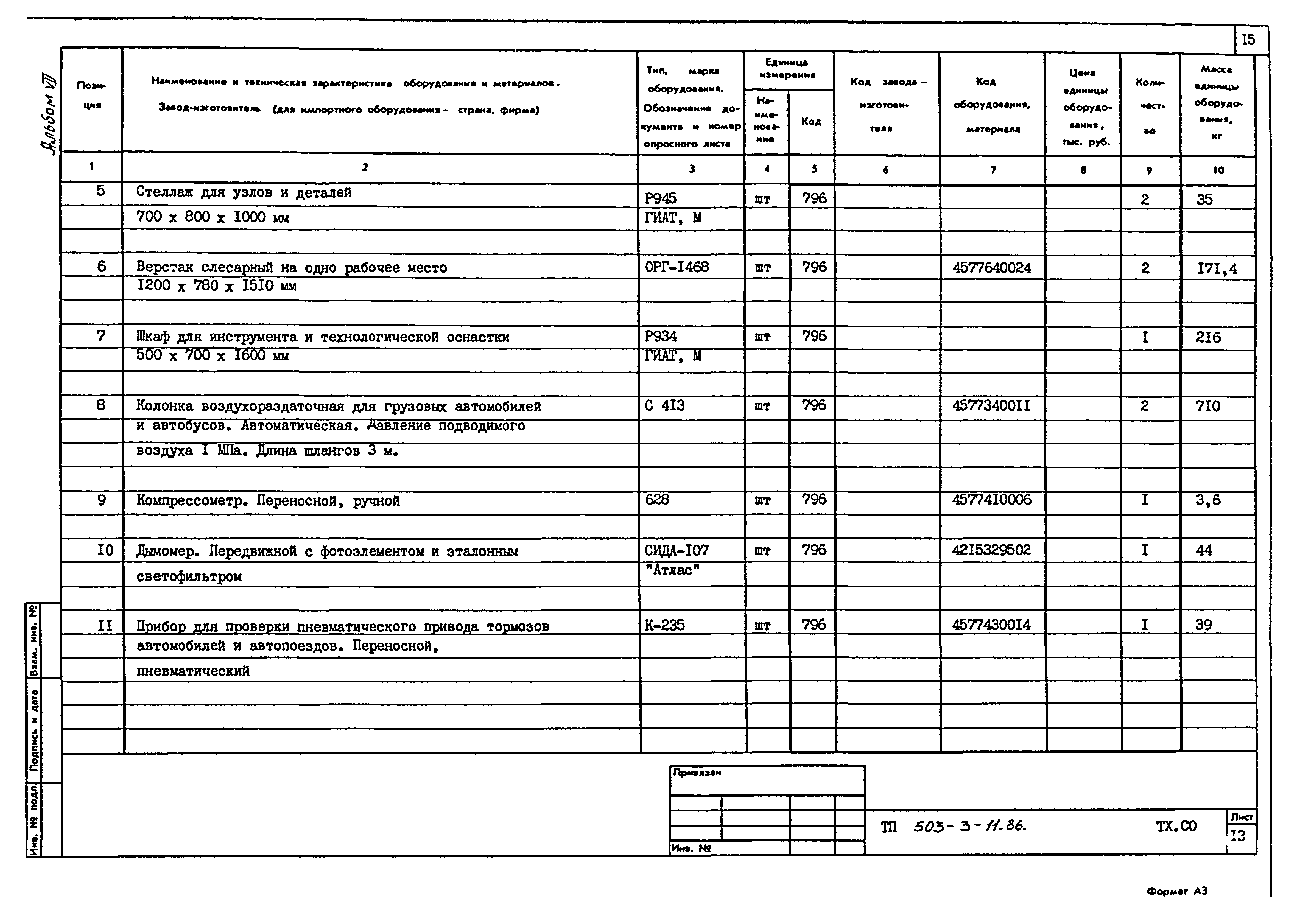 Типовой проект 503-3-11.86