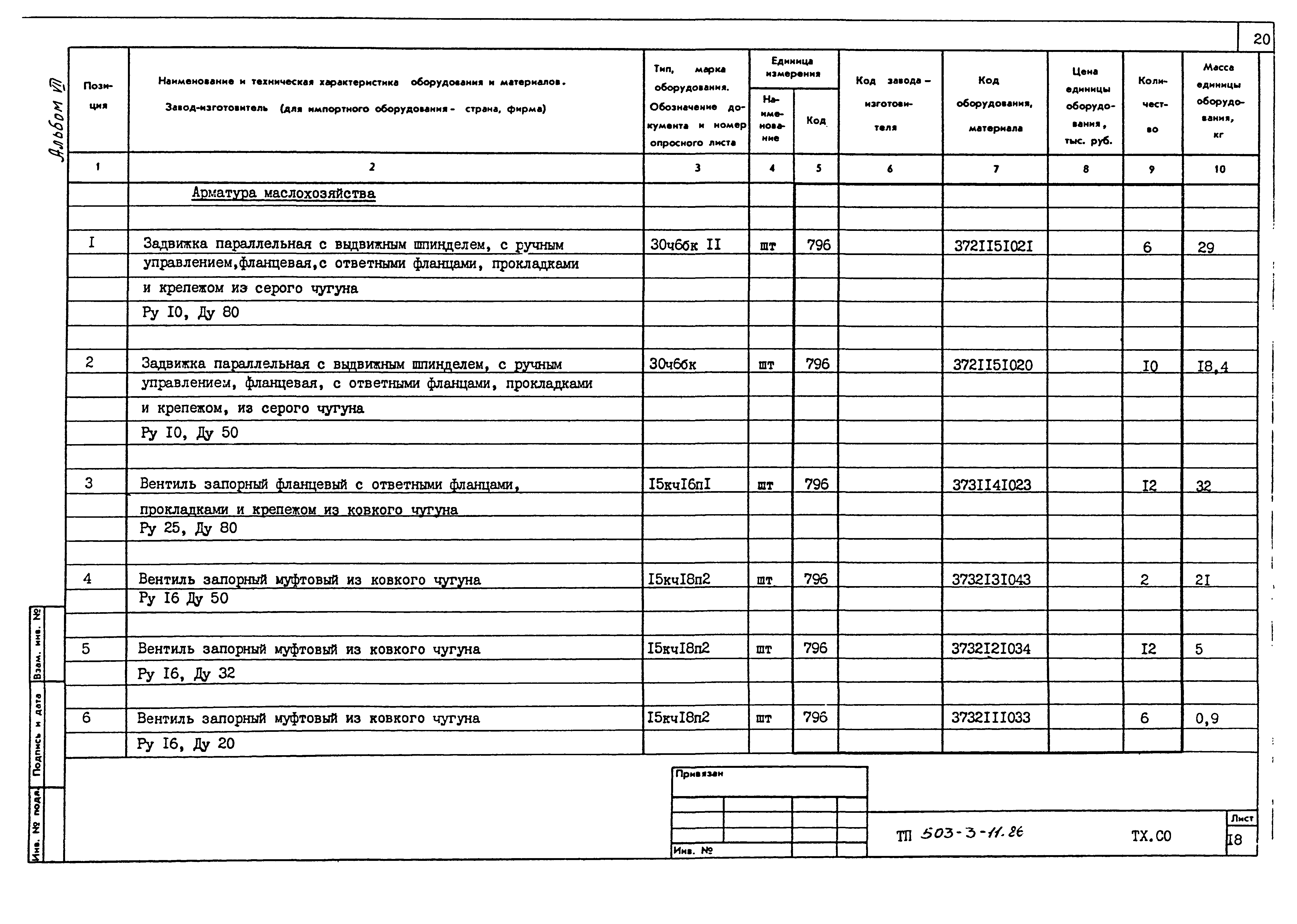 Типовой проект 503-3-11.86