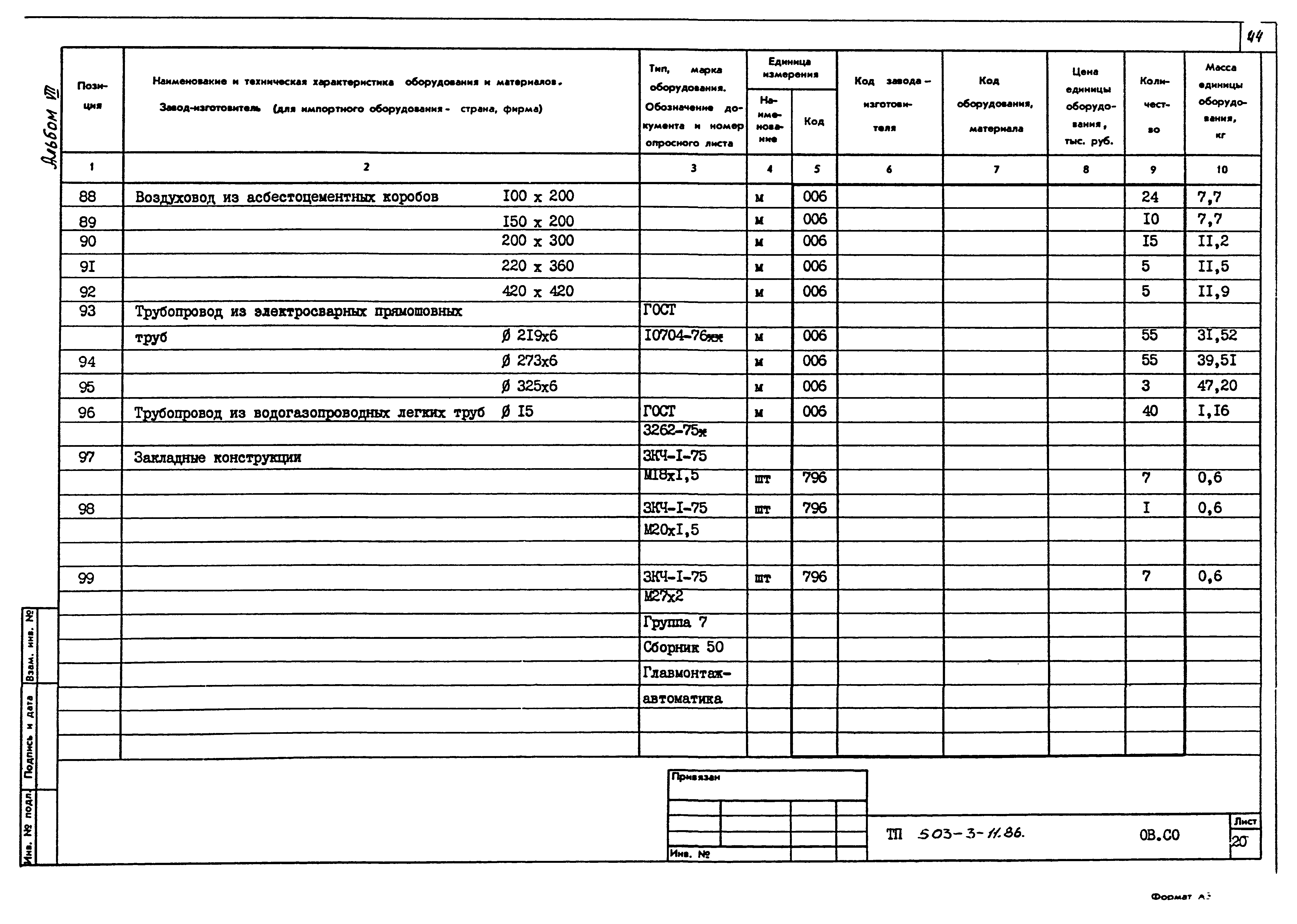 Типовой проект 503-3-11.86