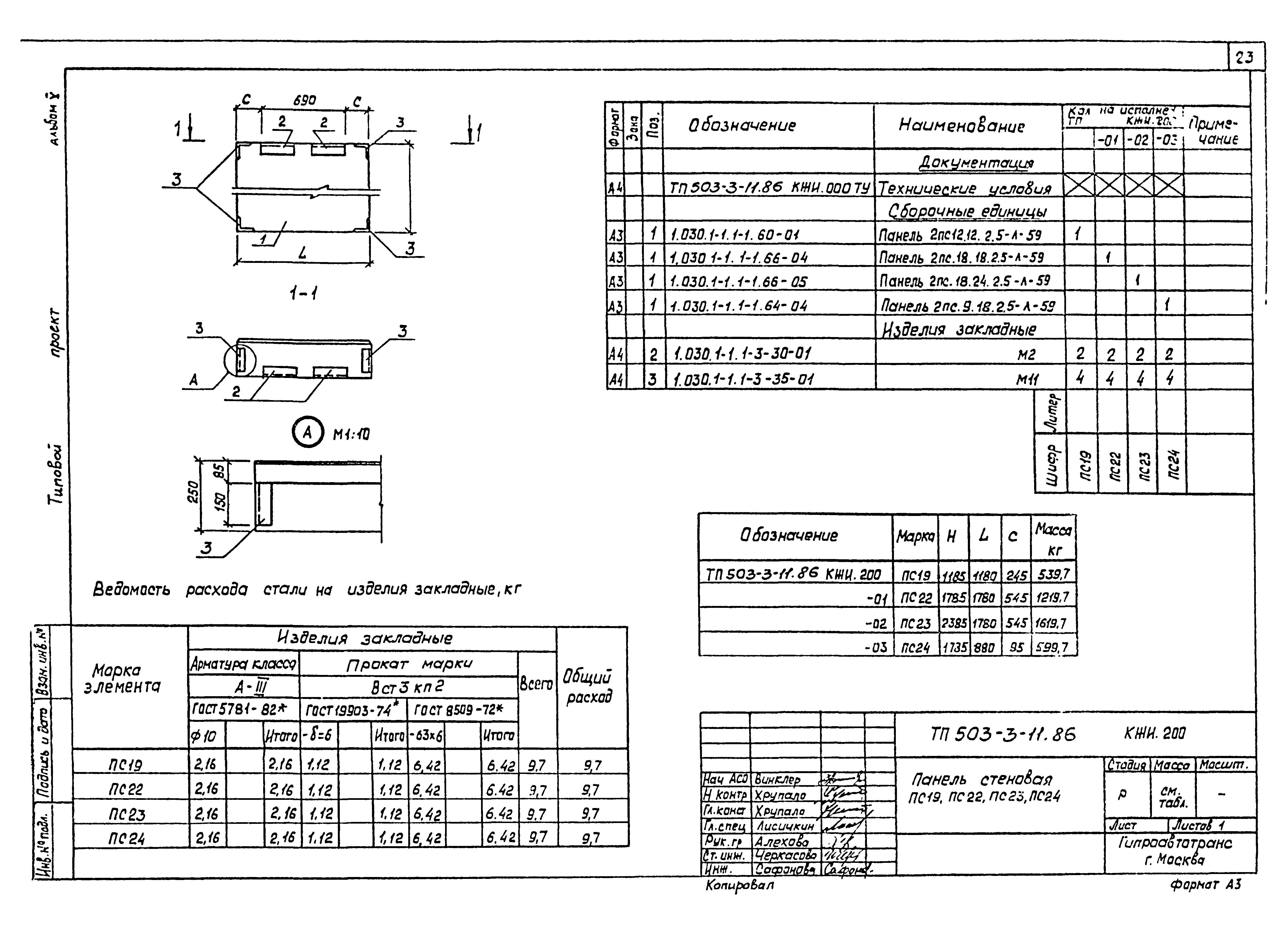 Типовой проект 503-3-11.86