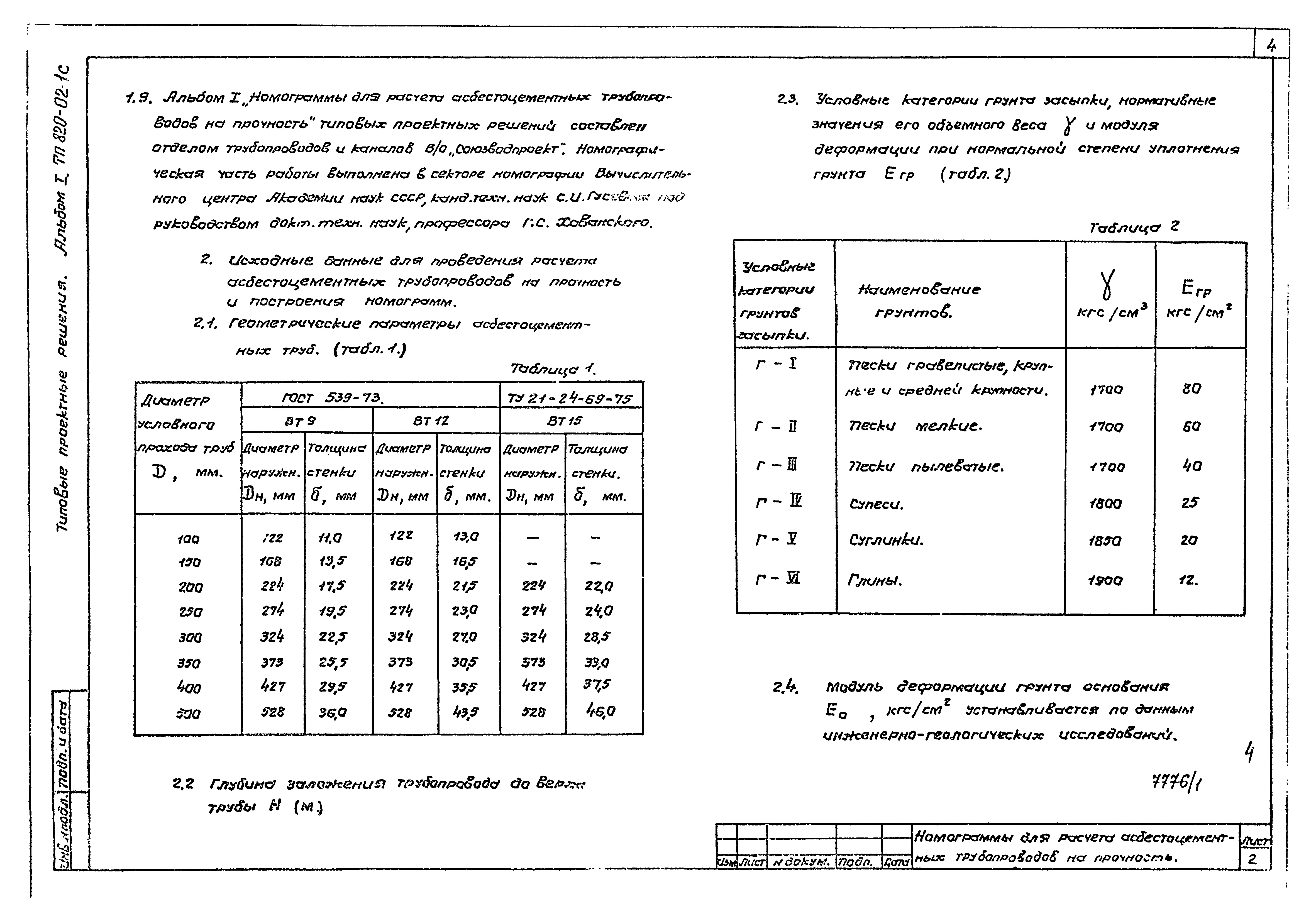 Типовые проектные решения 820-02-1с