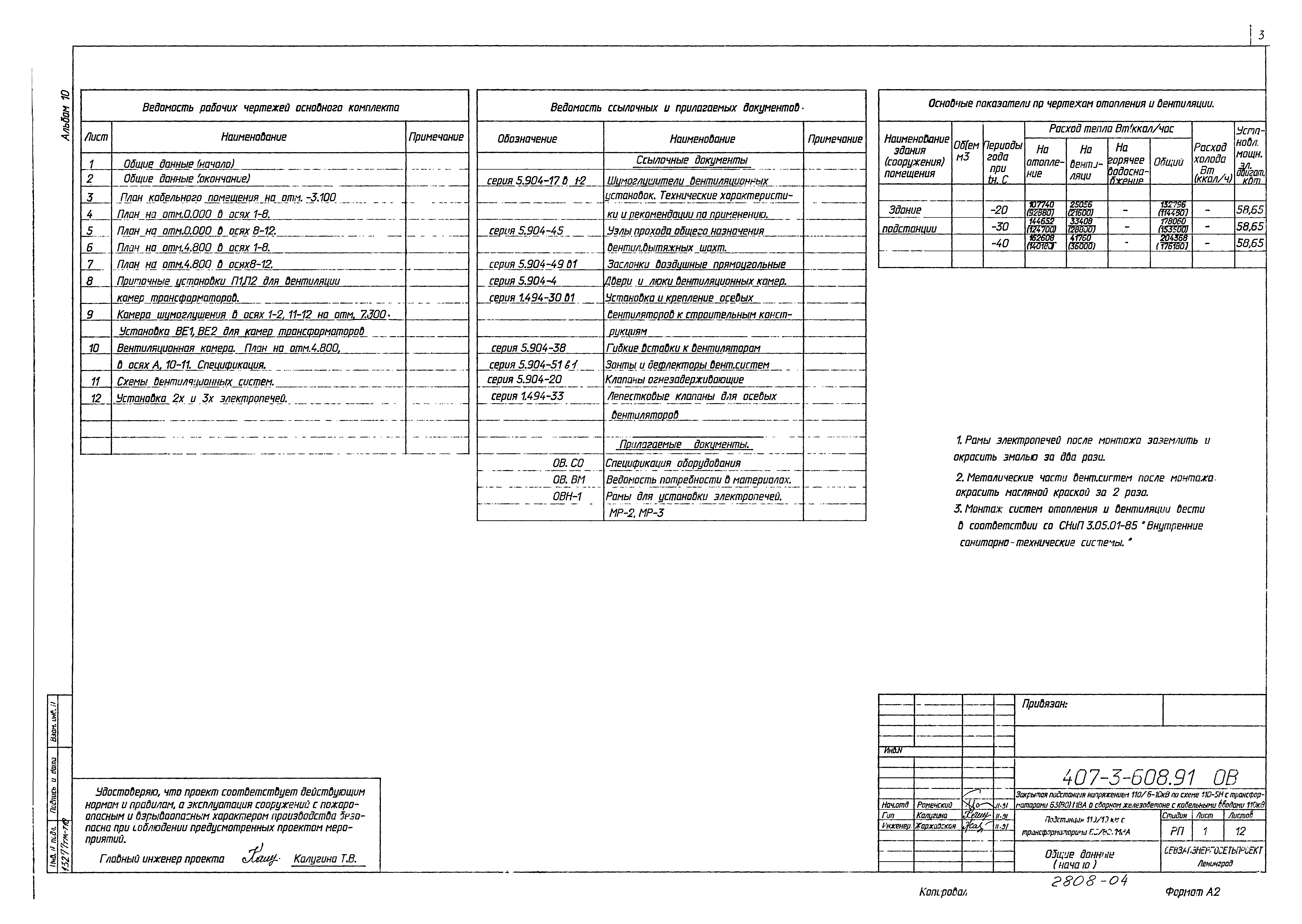Типовой проект 407-3-608.91