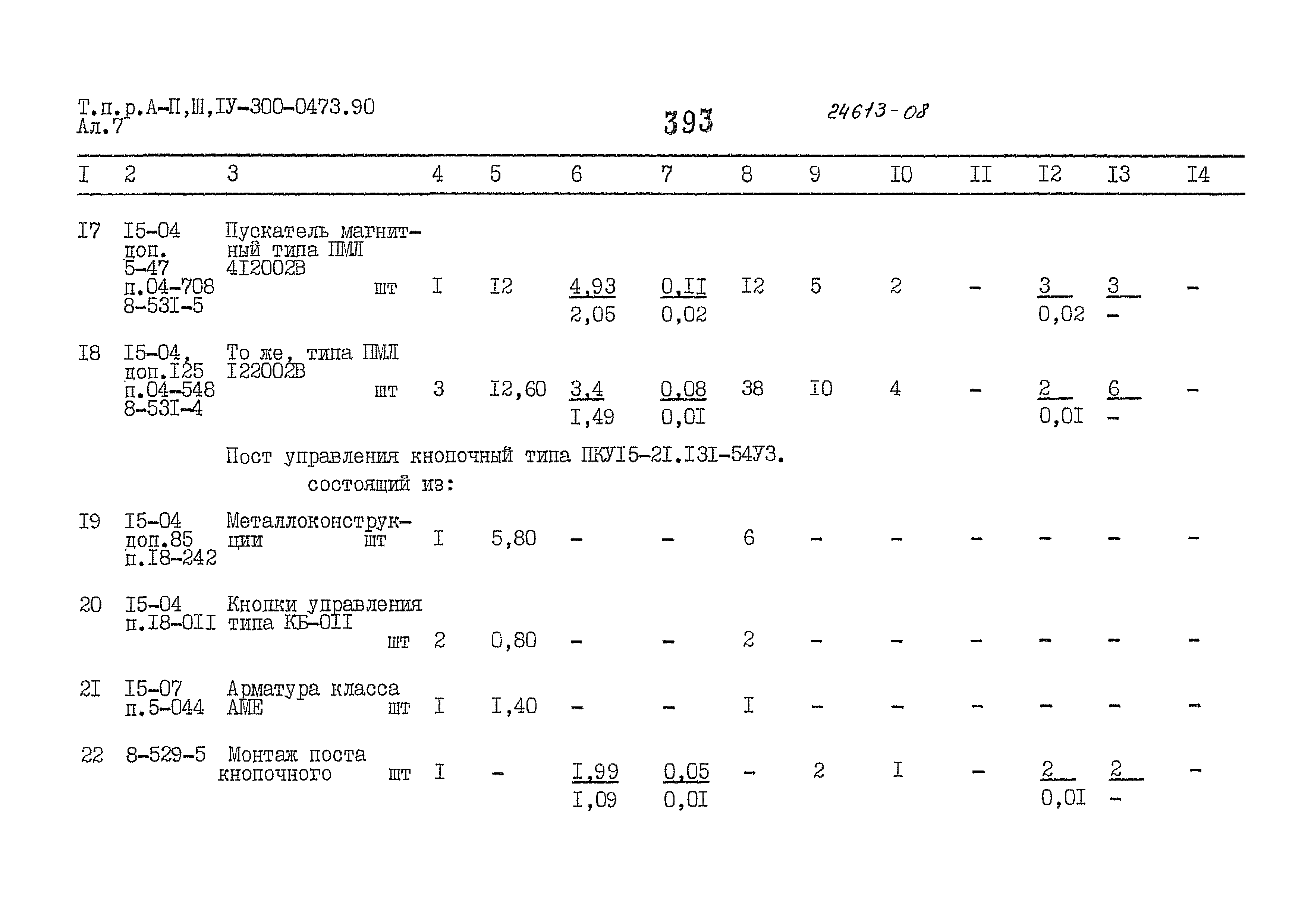 Типовые проектные решения А-II,III,IV-300-0473.90