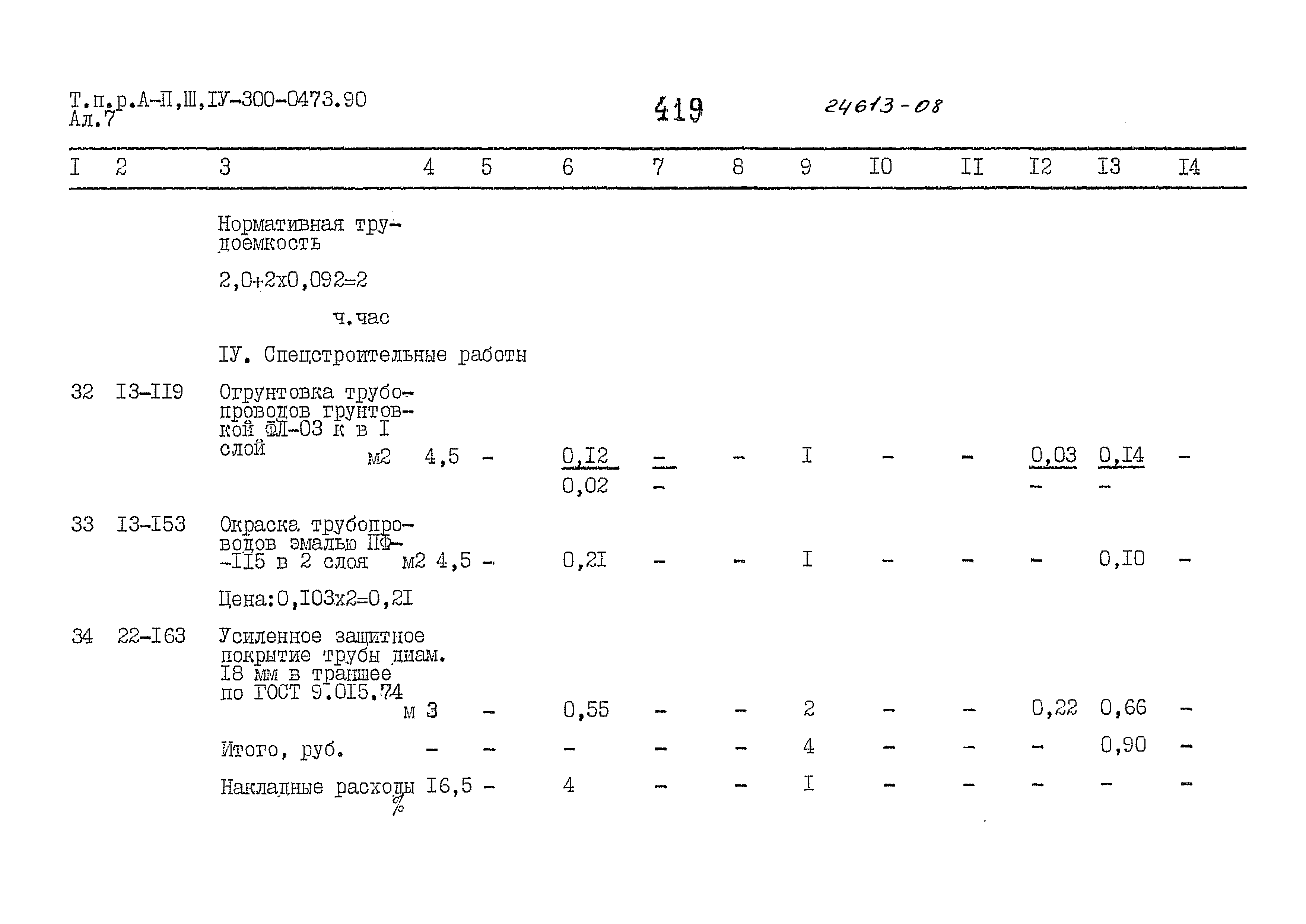 Типовые проектные решения А-II,III,IV-300-0473.90