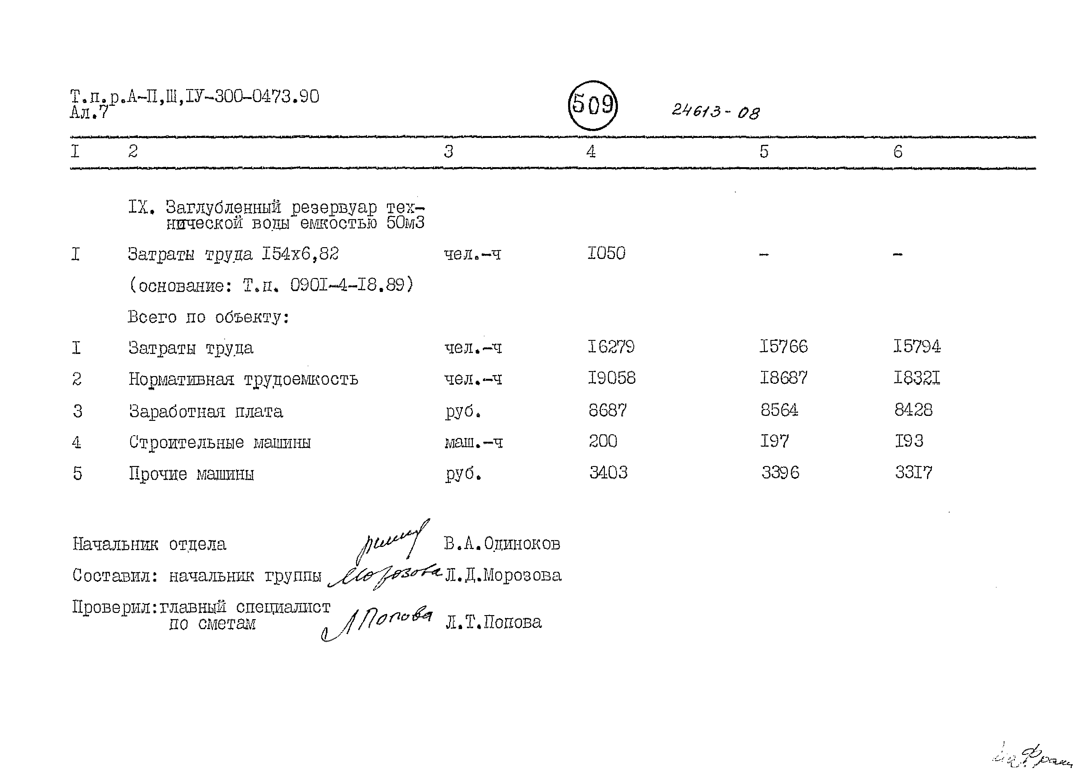 Типовые проектные решения А-II,III,IV-300-0473.90