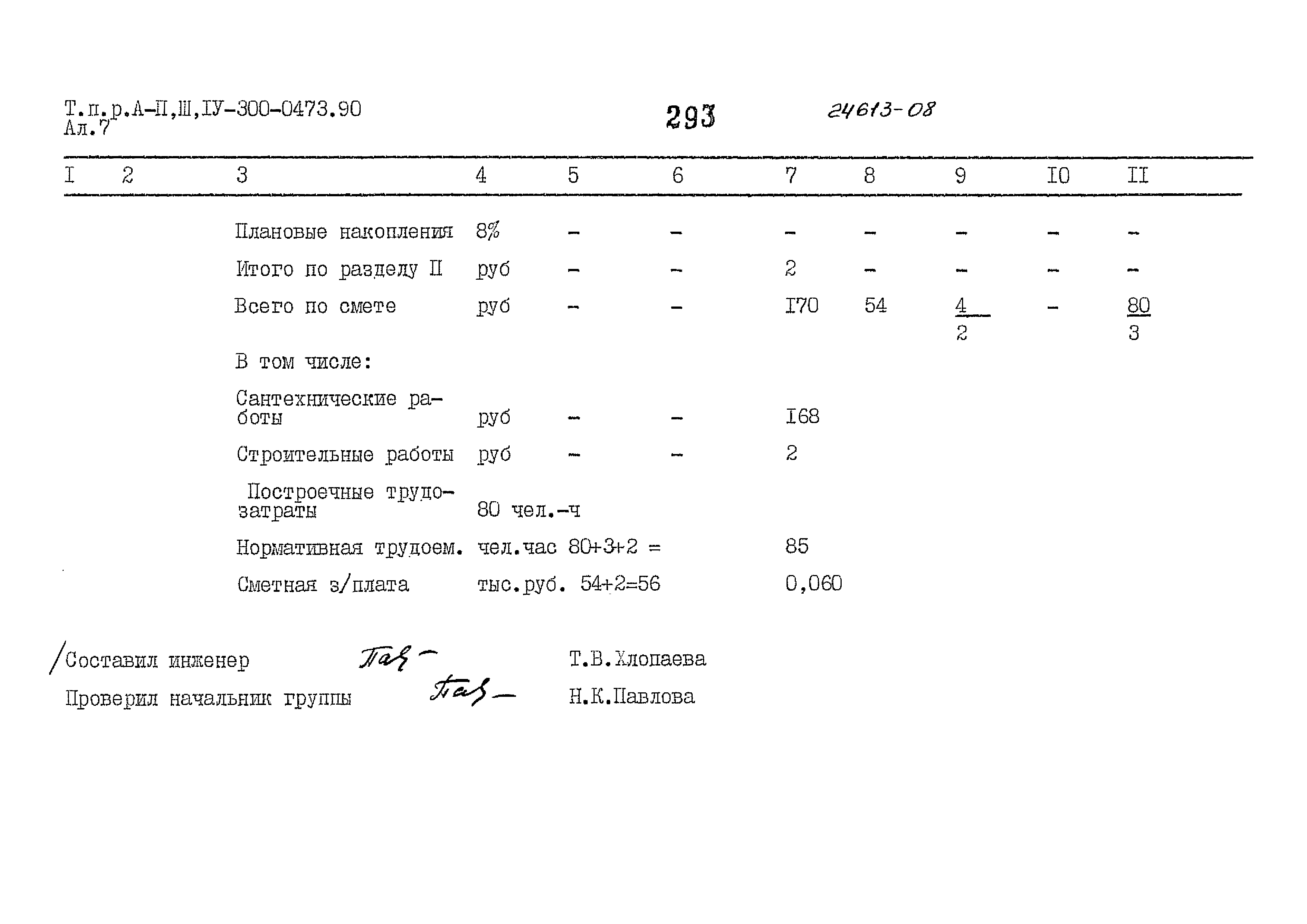 Типовые проектные решения А-II,III,IV-300-0473.90