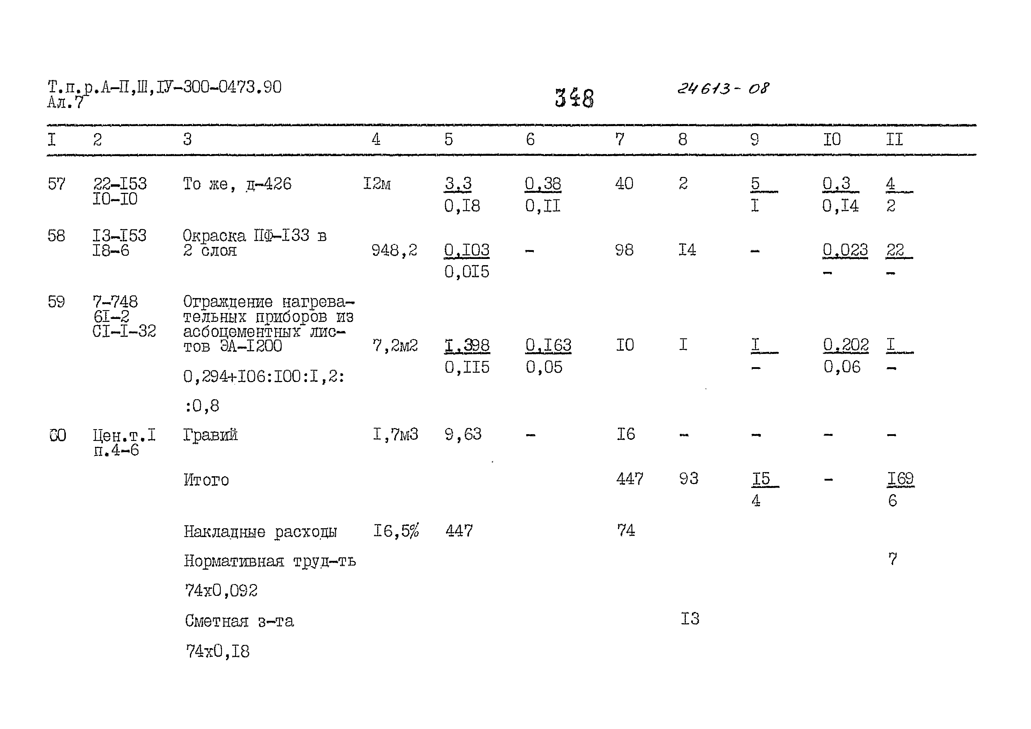 Типовые проектные решения А-II,III,IV-300-0473.90