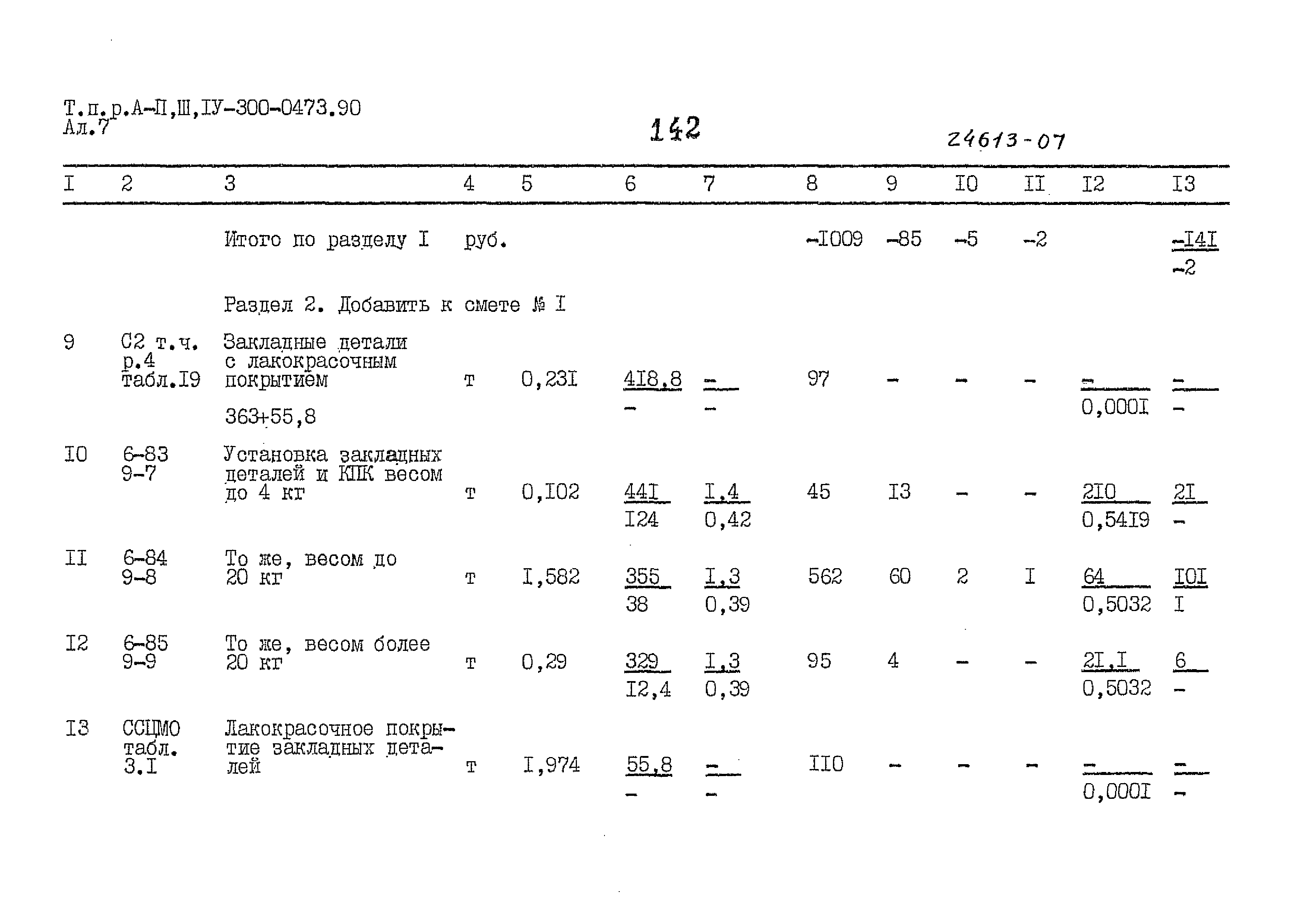 Типовые проектные решения А-II,III,IV-300-0473.90