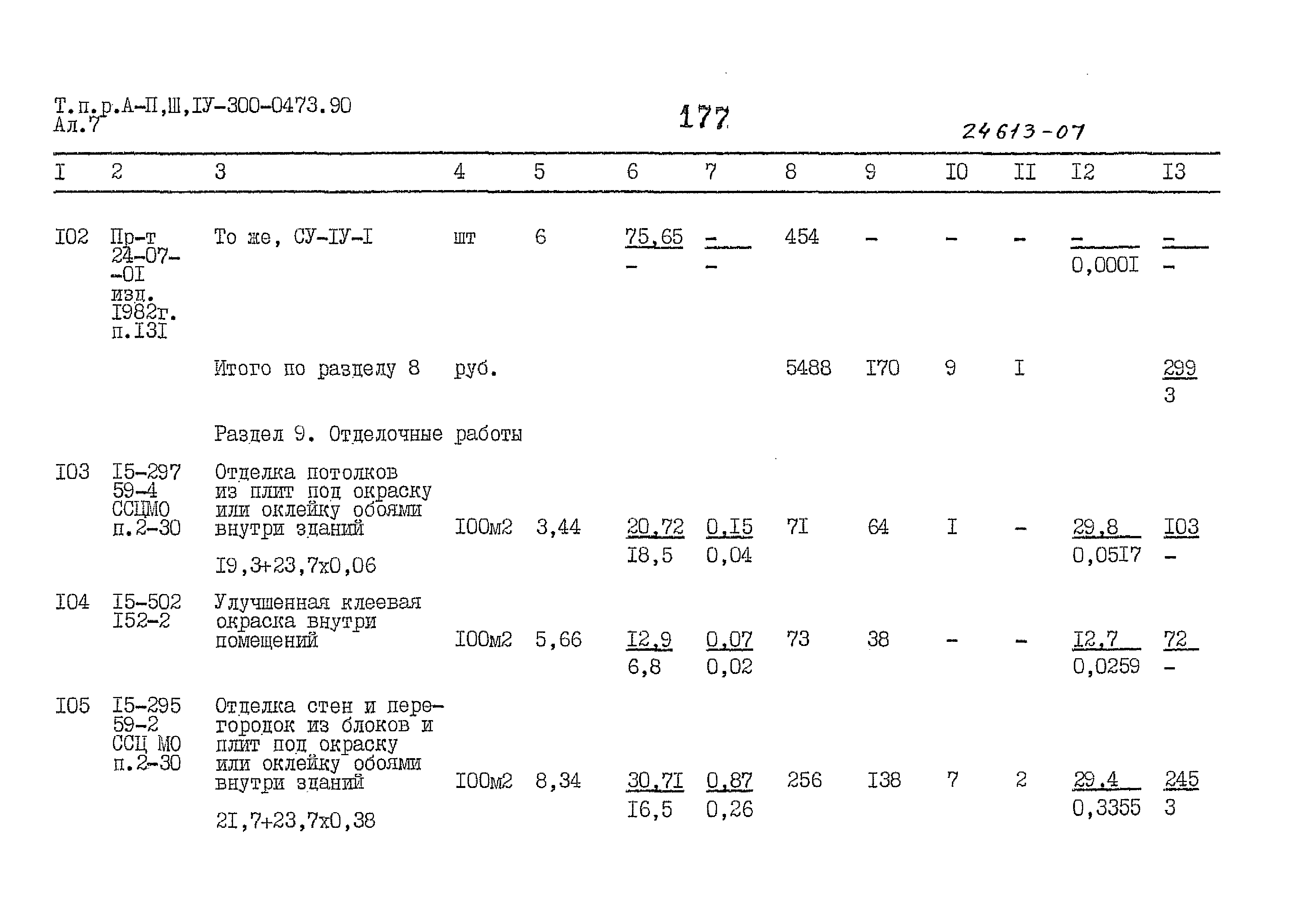 Типовые проектные решения А-II,III,IV-300-0473.90