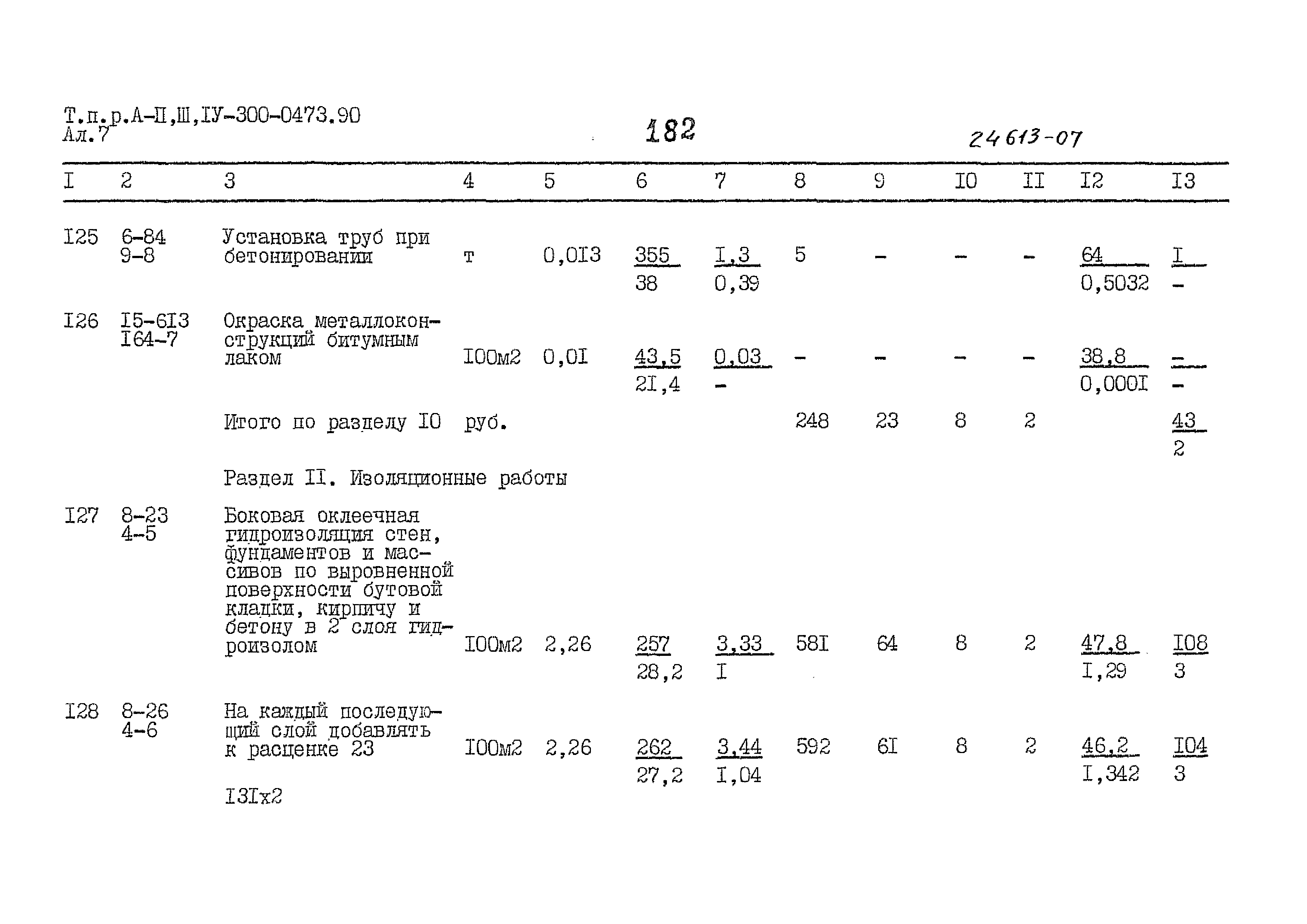 Типовые проектные решения А-II,III,IV-300-0473.90